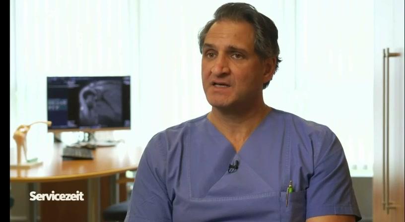 Prof. Dr. med. Marc Banerjee erklärt die Frozen Shoulder (Schultersteife) im WDR-Beitrag der Servicezeit