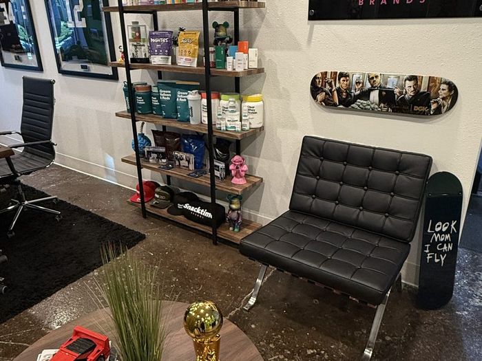 Our product shelf and office