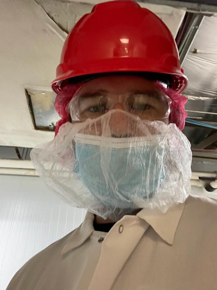 Josh in the protein manufacturing facility