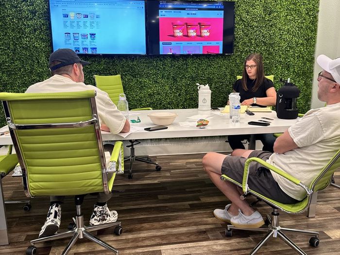 Our team reviewing a brand build
