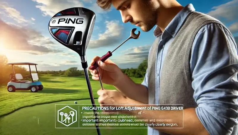 PING G430ドライバーのロフト調整時の注意点