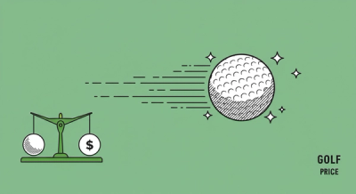 飛距離を意識して空中を飛ぶゴルフボールの抽象的なイラスト