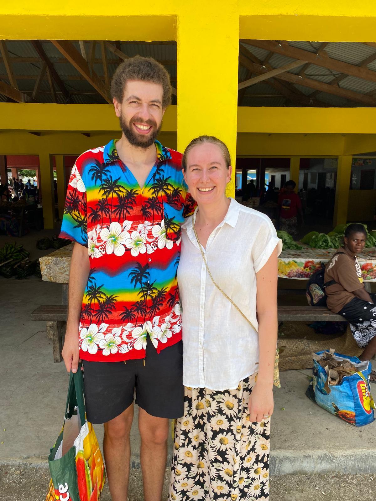 Tamara and husband Logan in Vanuatu. Tamara and husband Logan in Vanuatu.