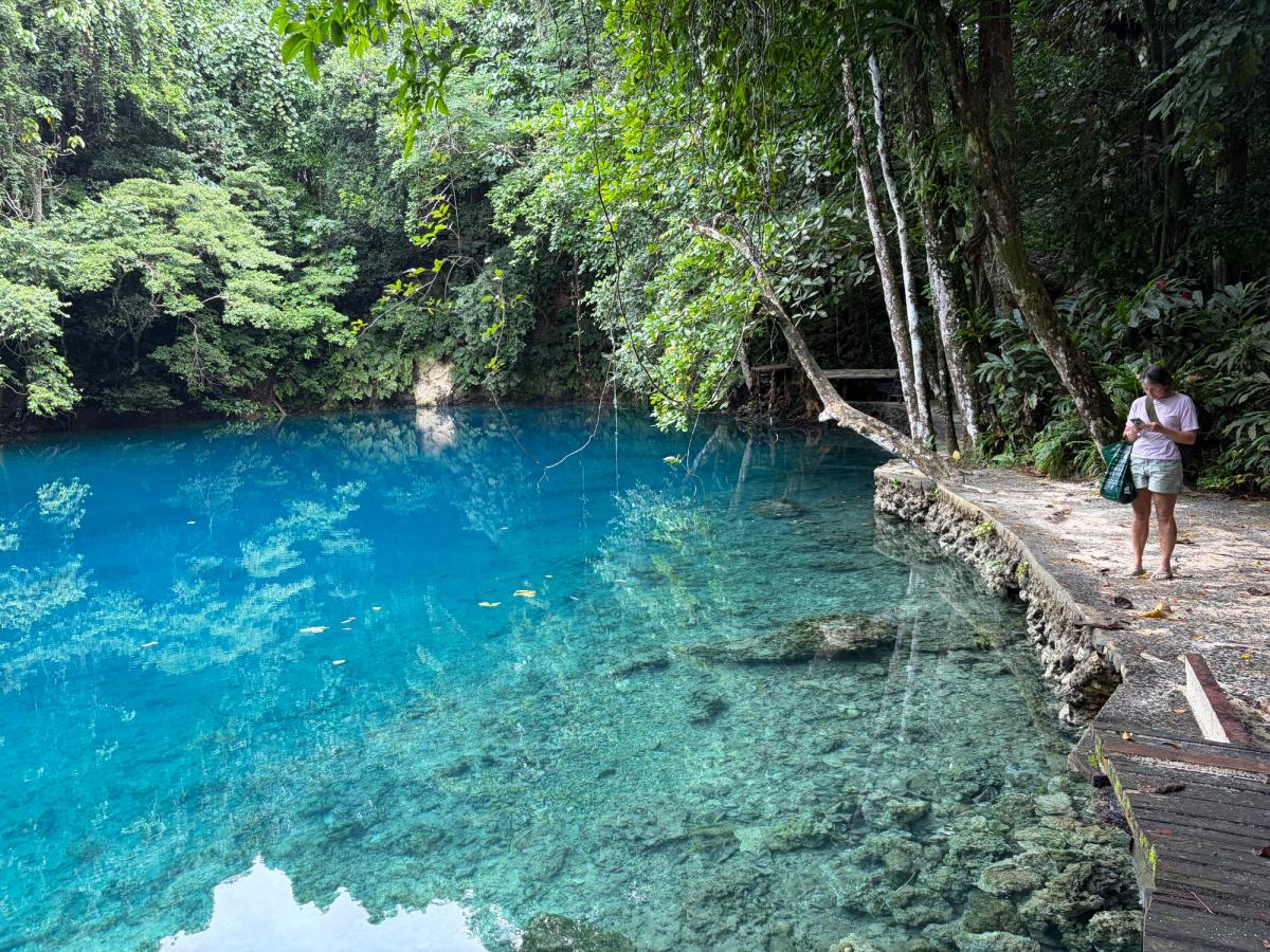 Photo of blue holes in Vanuatu.