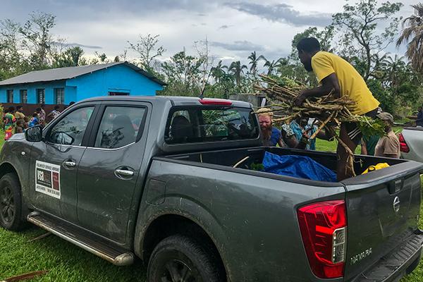 Delivering food to Najara village Delivering food to Najara village