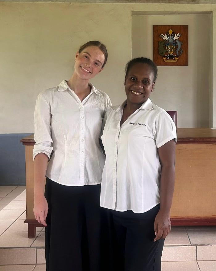 Chiara (left) and Katie Kuper, Executive Personal Assistant to Puisne Judge Keniapisia. Taken at the end of our Criminal Court Circuit in Kirakira. Chiara (left) and Katie Kuper, Executive Personal Assistant to Puisne Judge Keniapisia. Taken at the end of our Criminal Court Circuit in Kirakira.