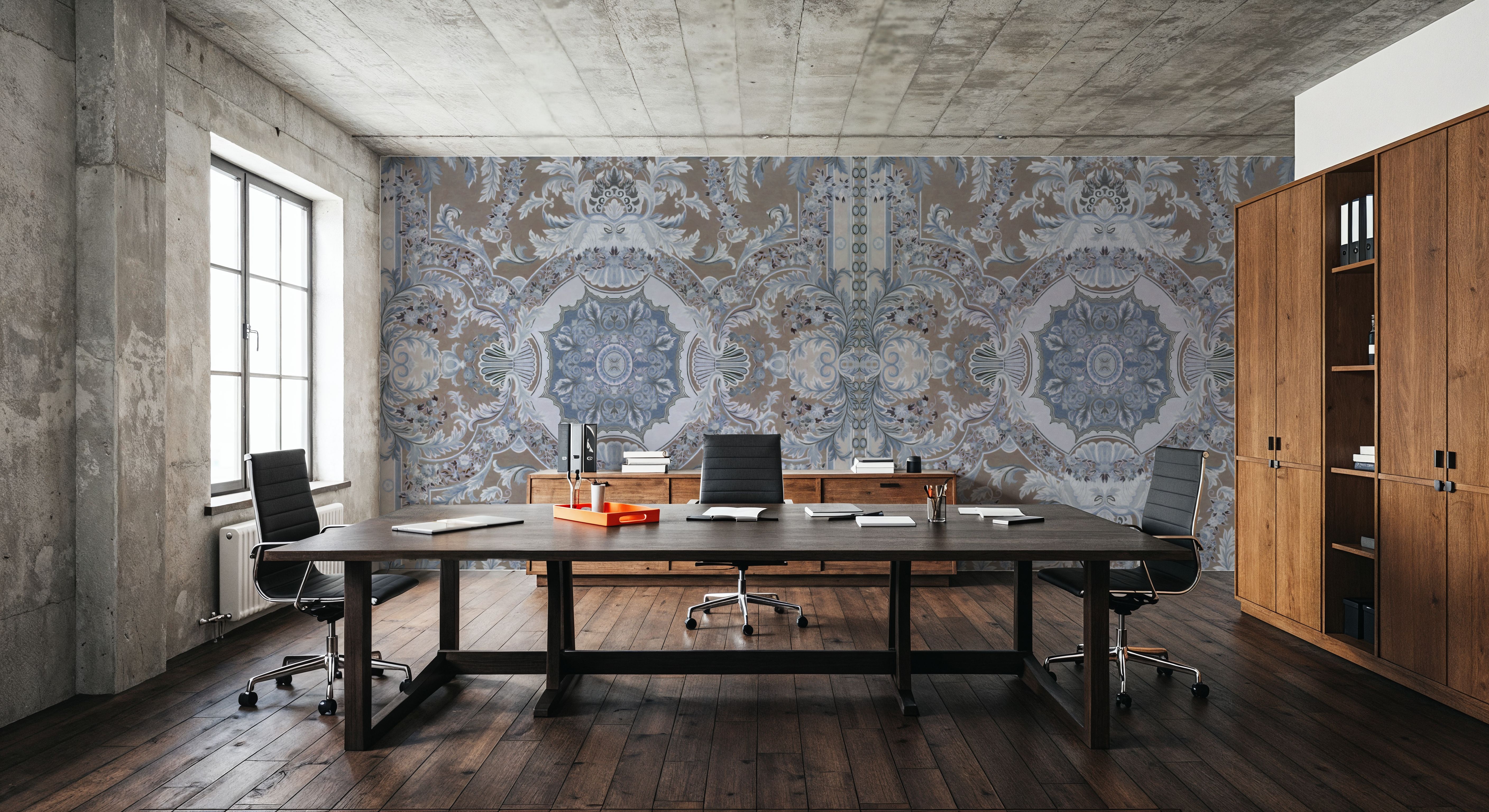 Gentle Branches, Beige & Lavender