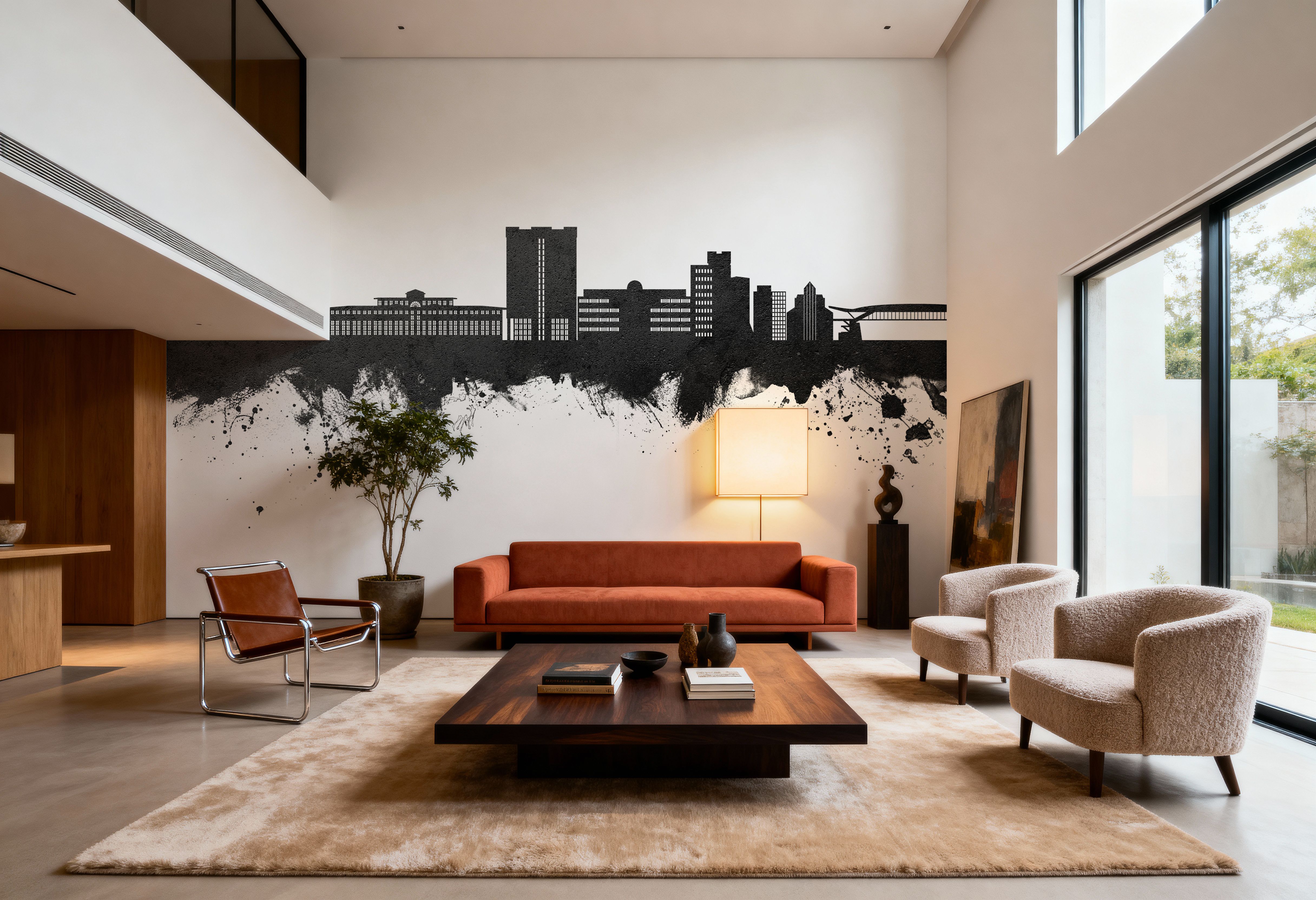 Telford England Skyline Black & White