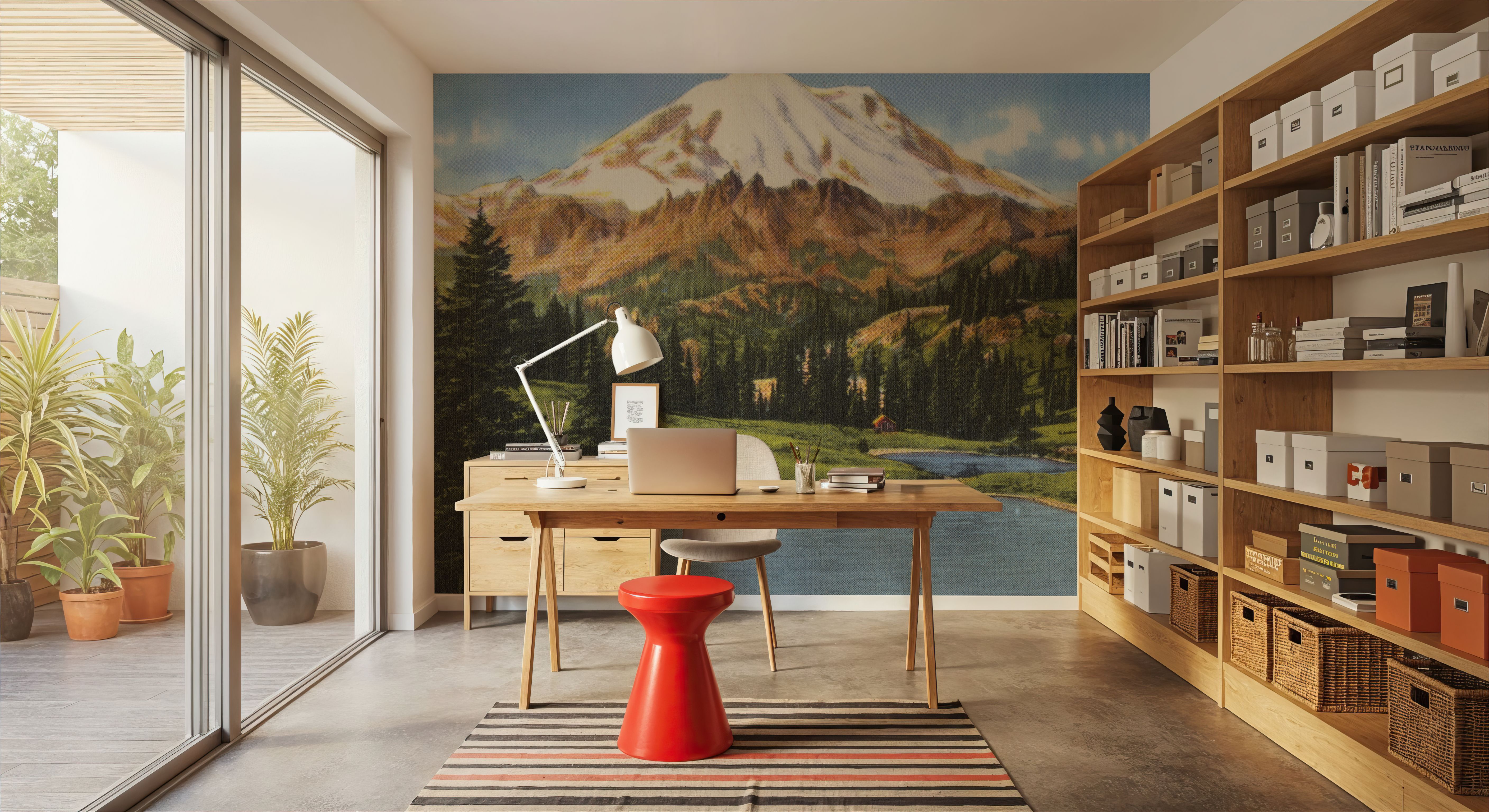 Greetings from Mount Rainier - Screenprint Postcard