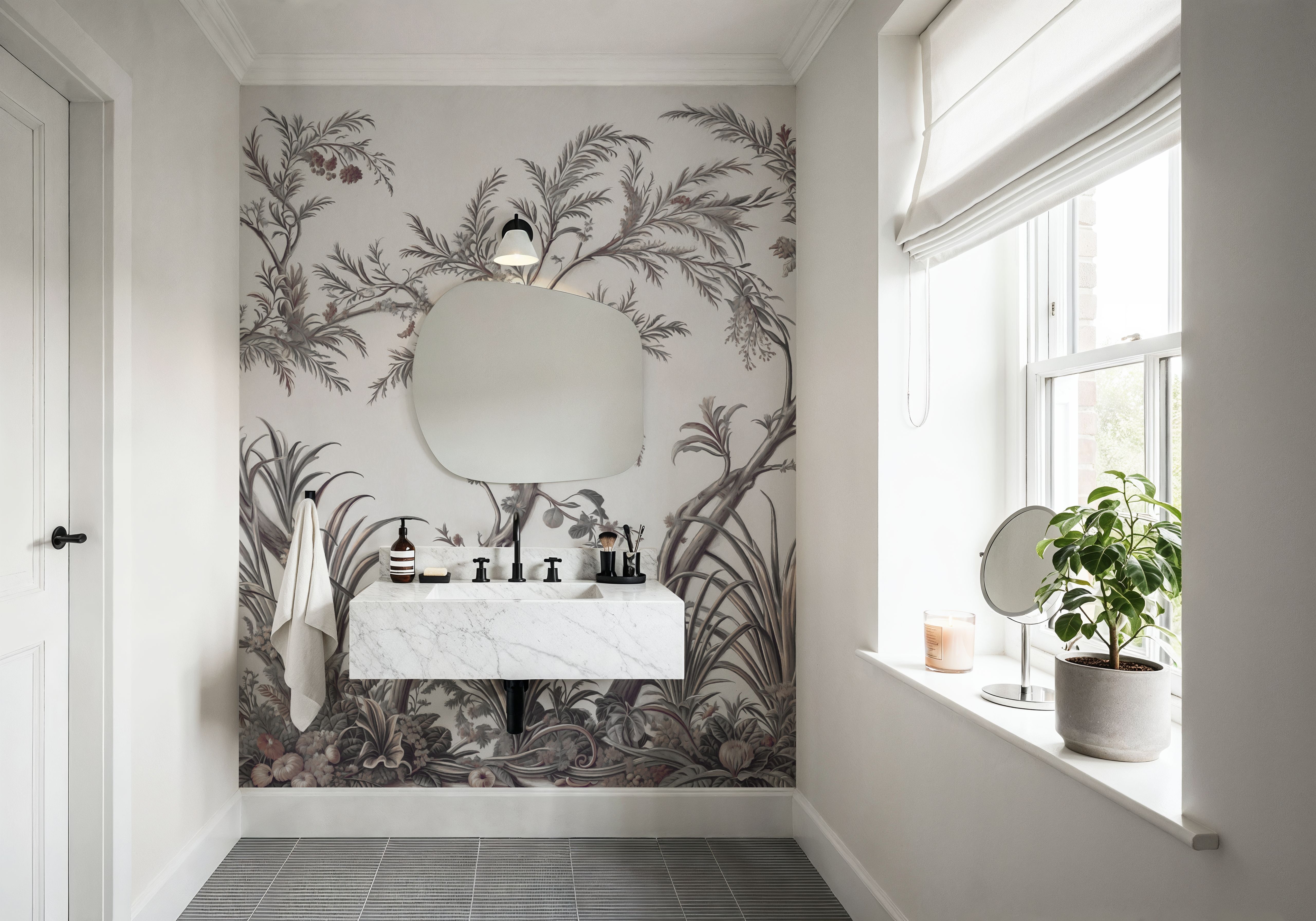 Intricate Garden, Rosy Beige