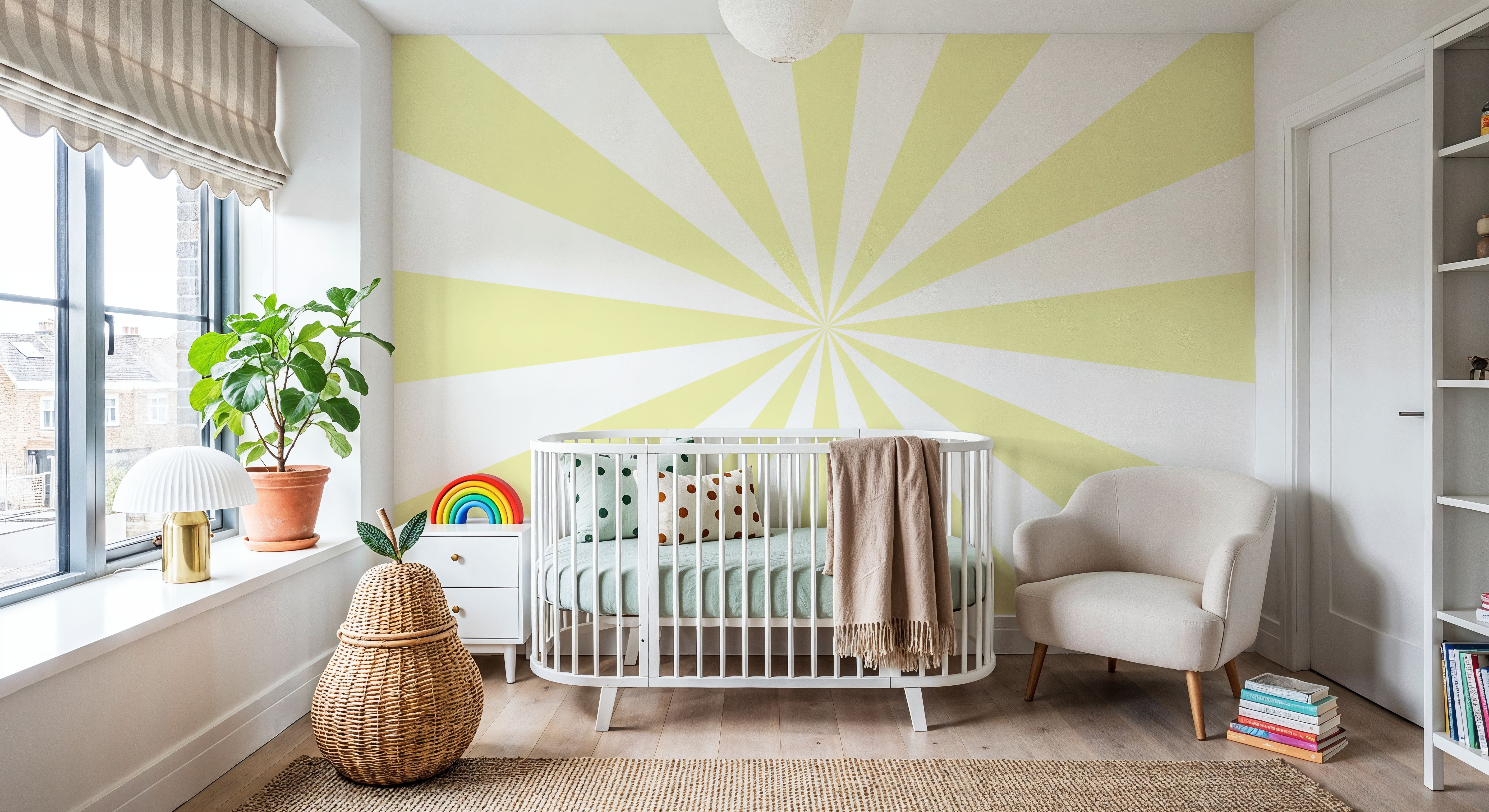 Circus Ceiling, Yellow, Tapet