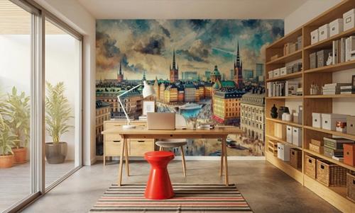 Watercolor Stockholm Sweden