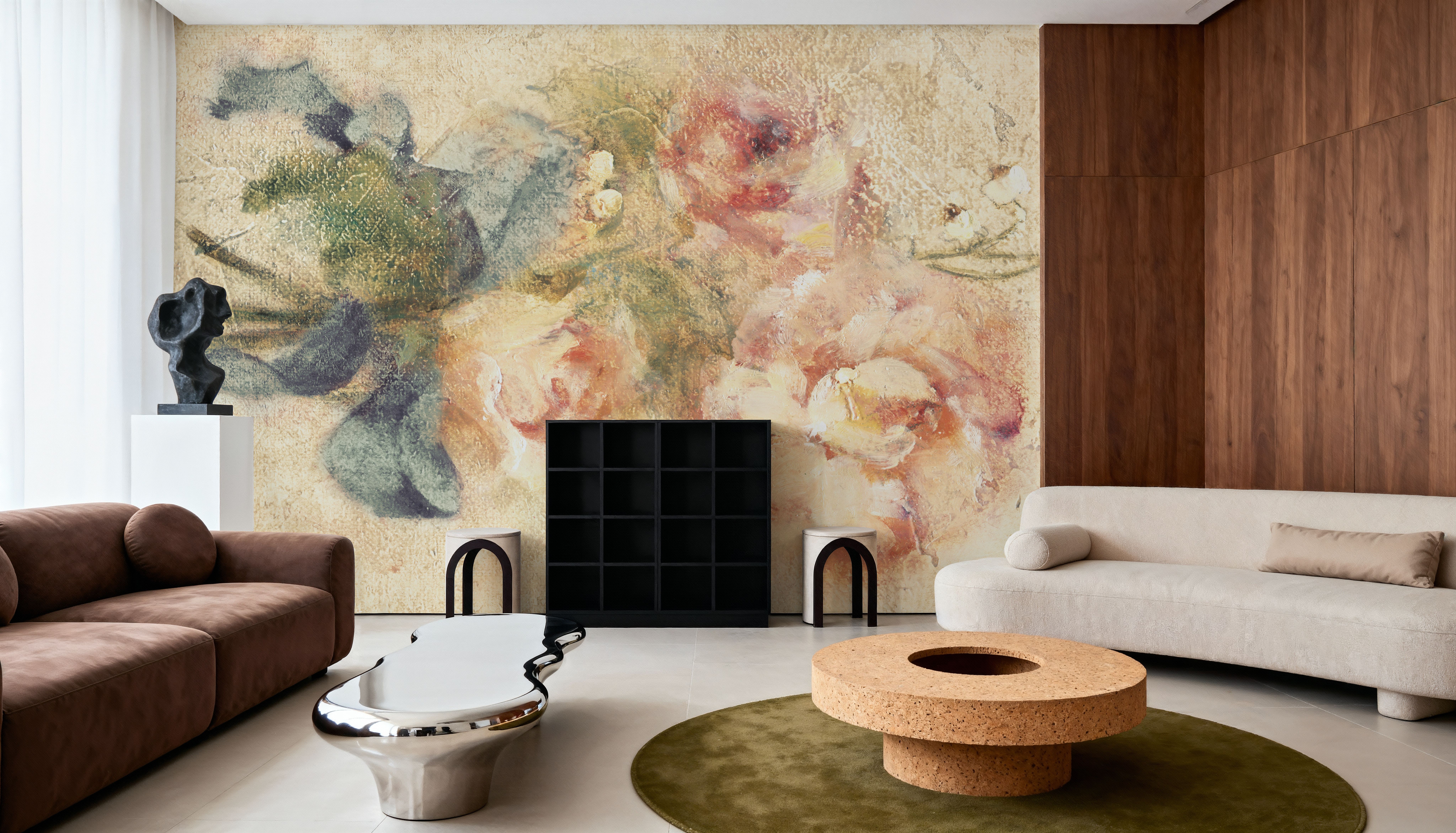 Peony with Ribbon, Papel pintado