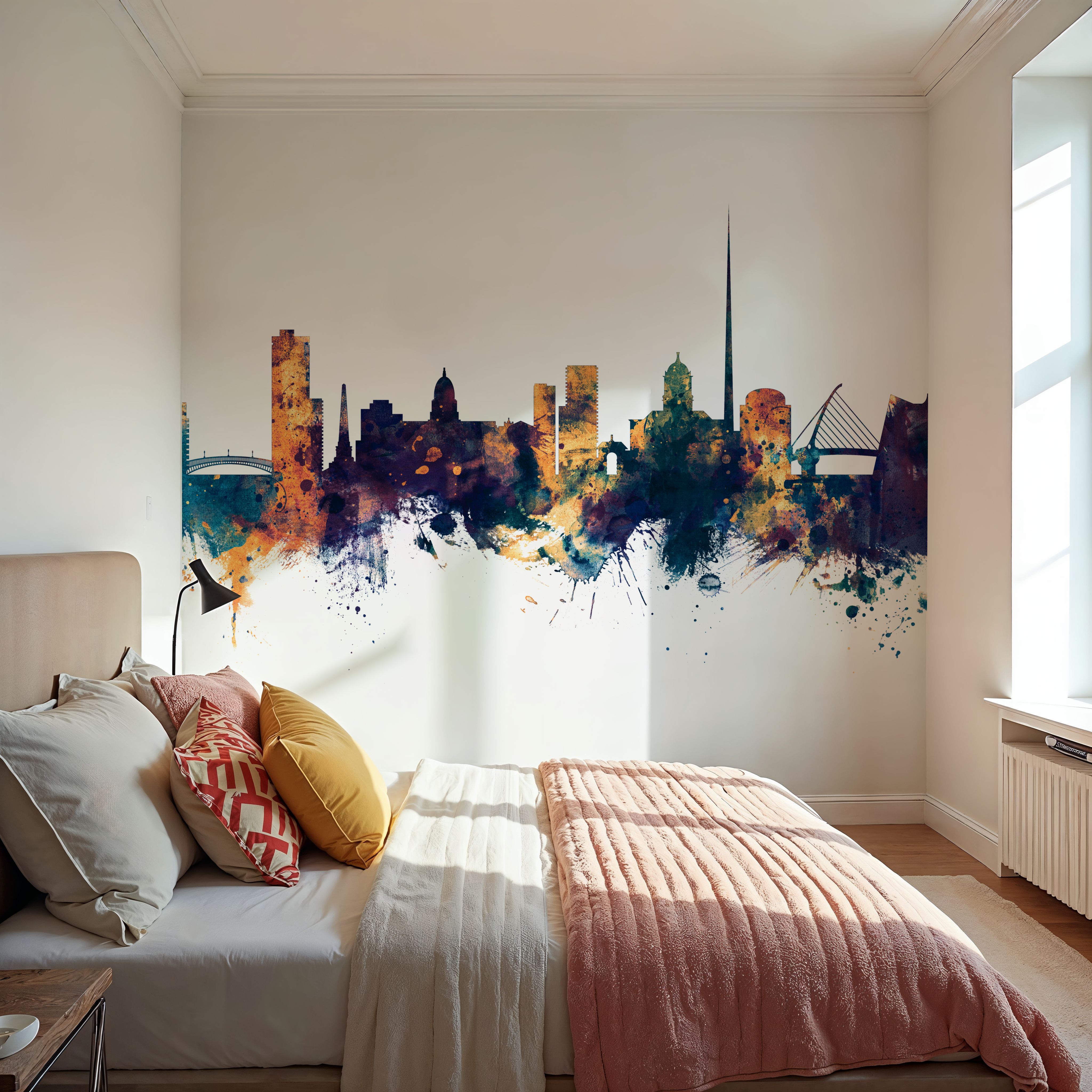 Dublin Ireland Skyline Blue & Bronze