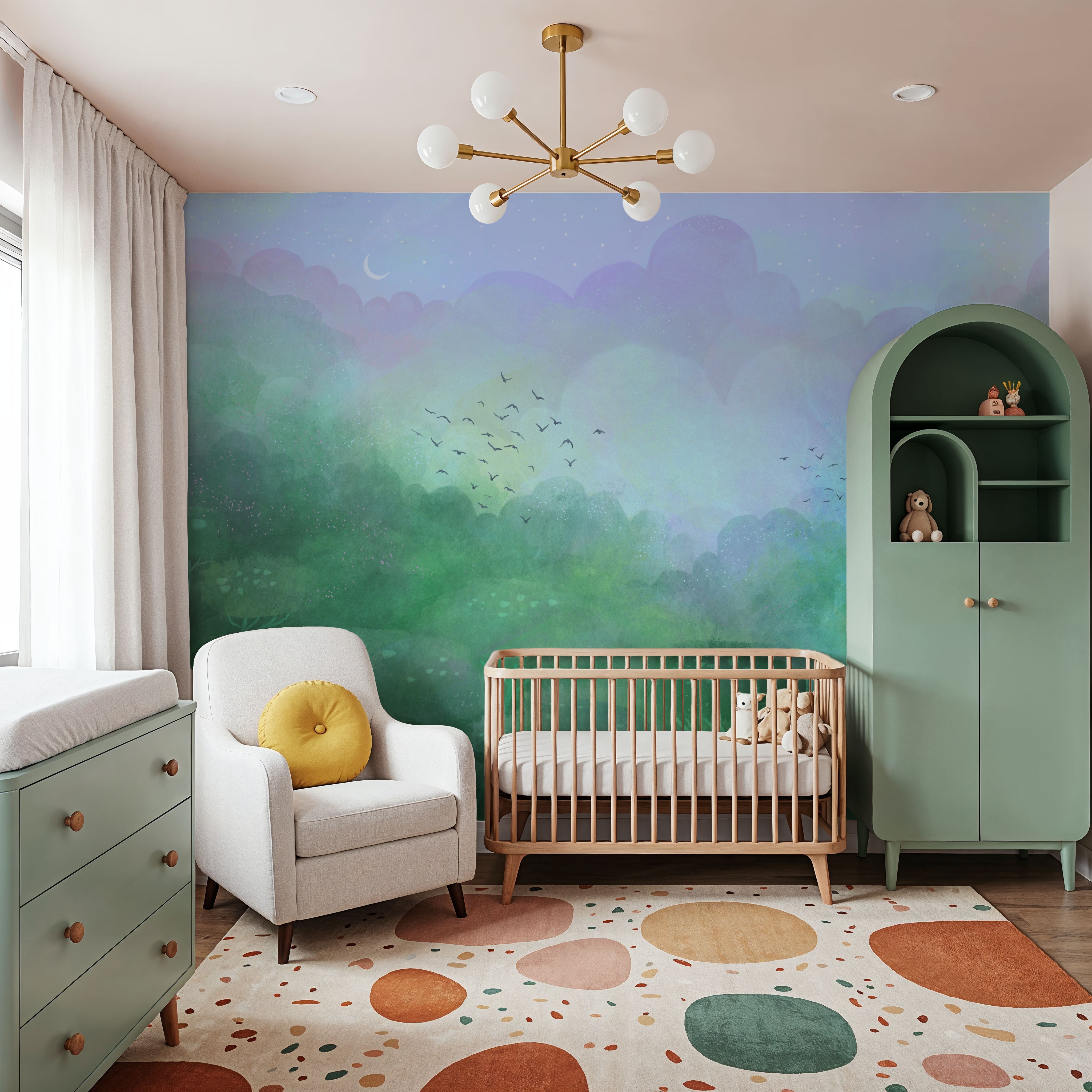 Dreamy Landscape, Powder Blue