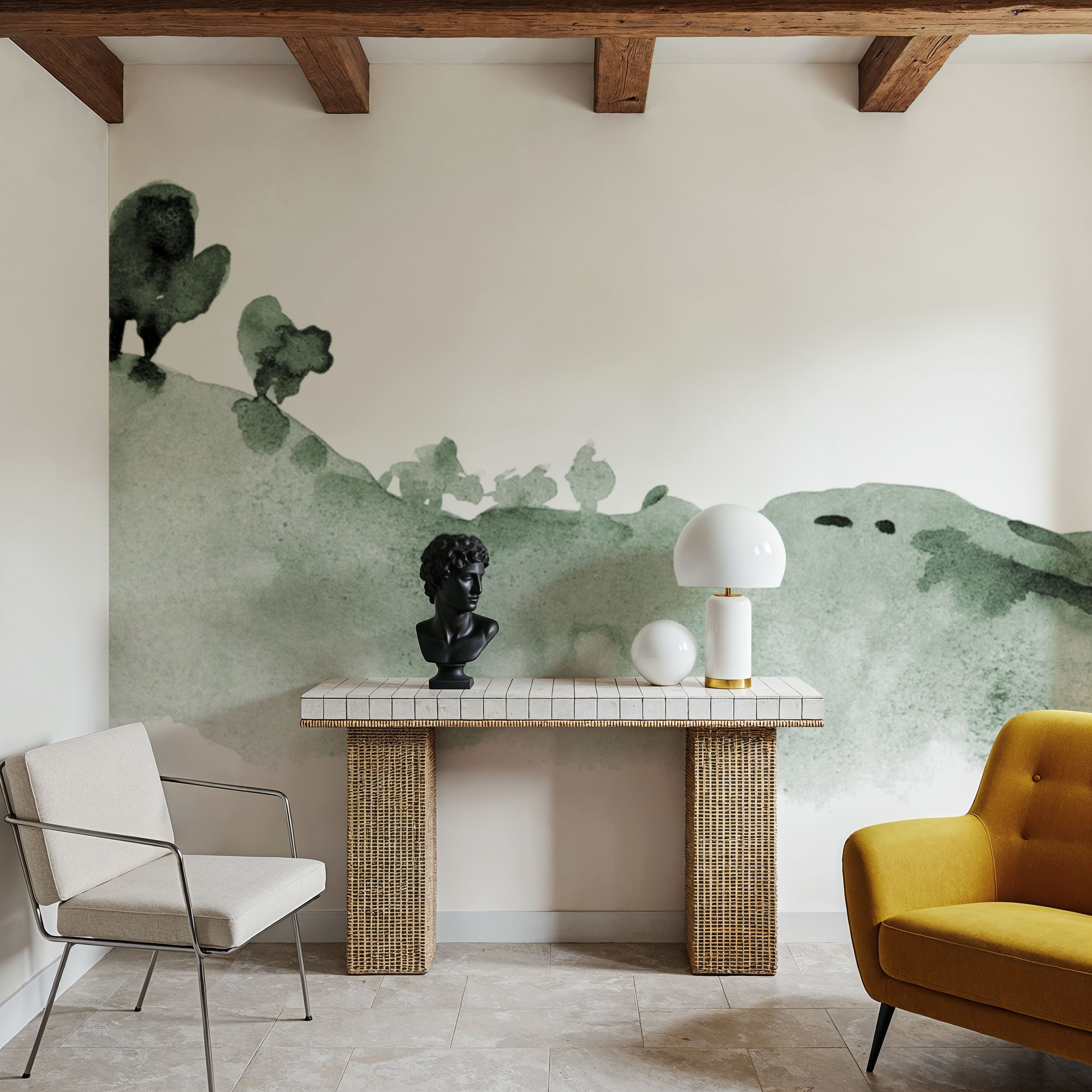 Tranquil Hillside, Forest Green