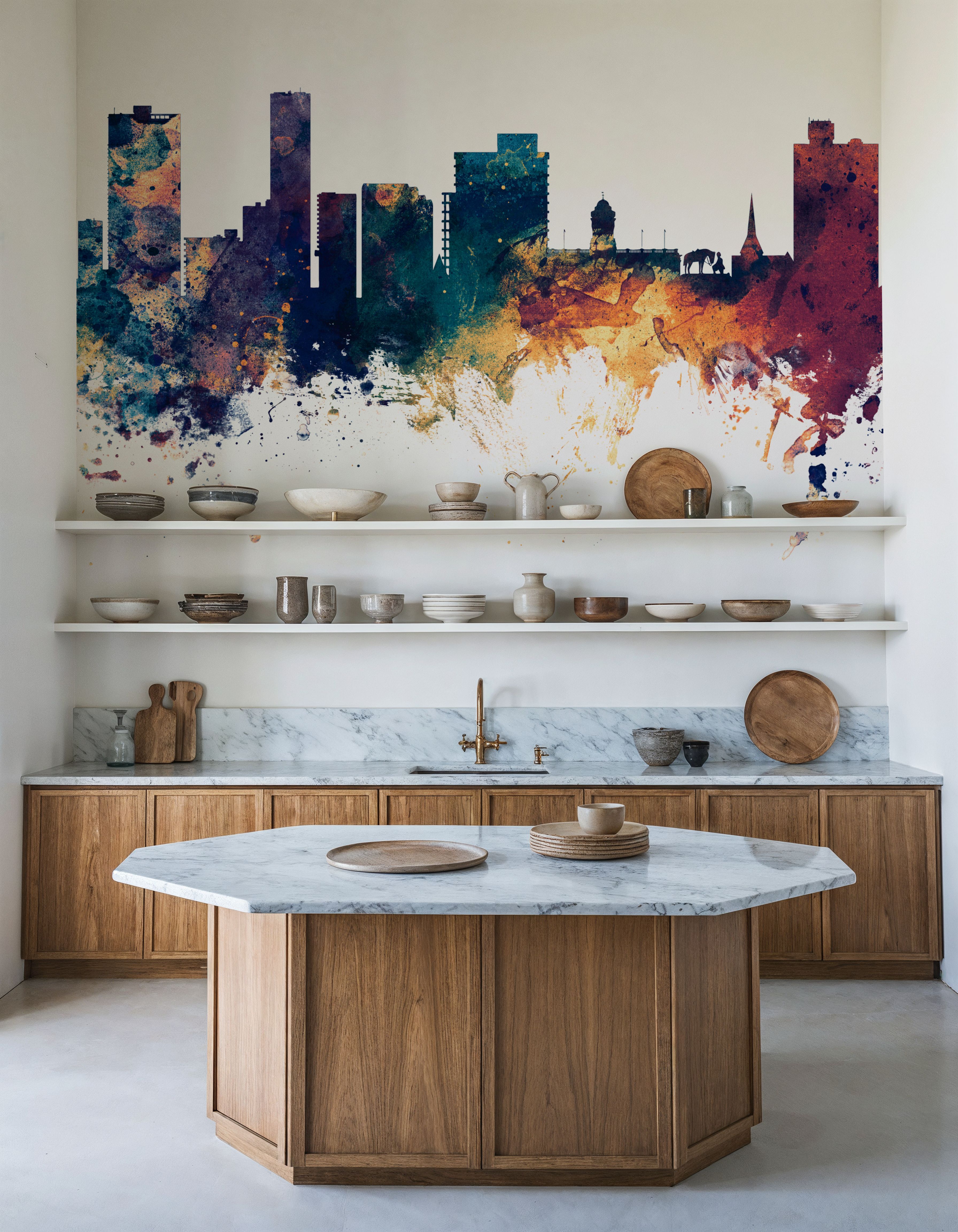 Port Elizabeth South Africa Skyline Blue & Bronze