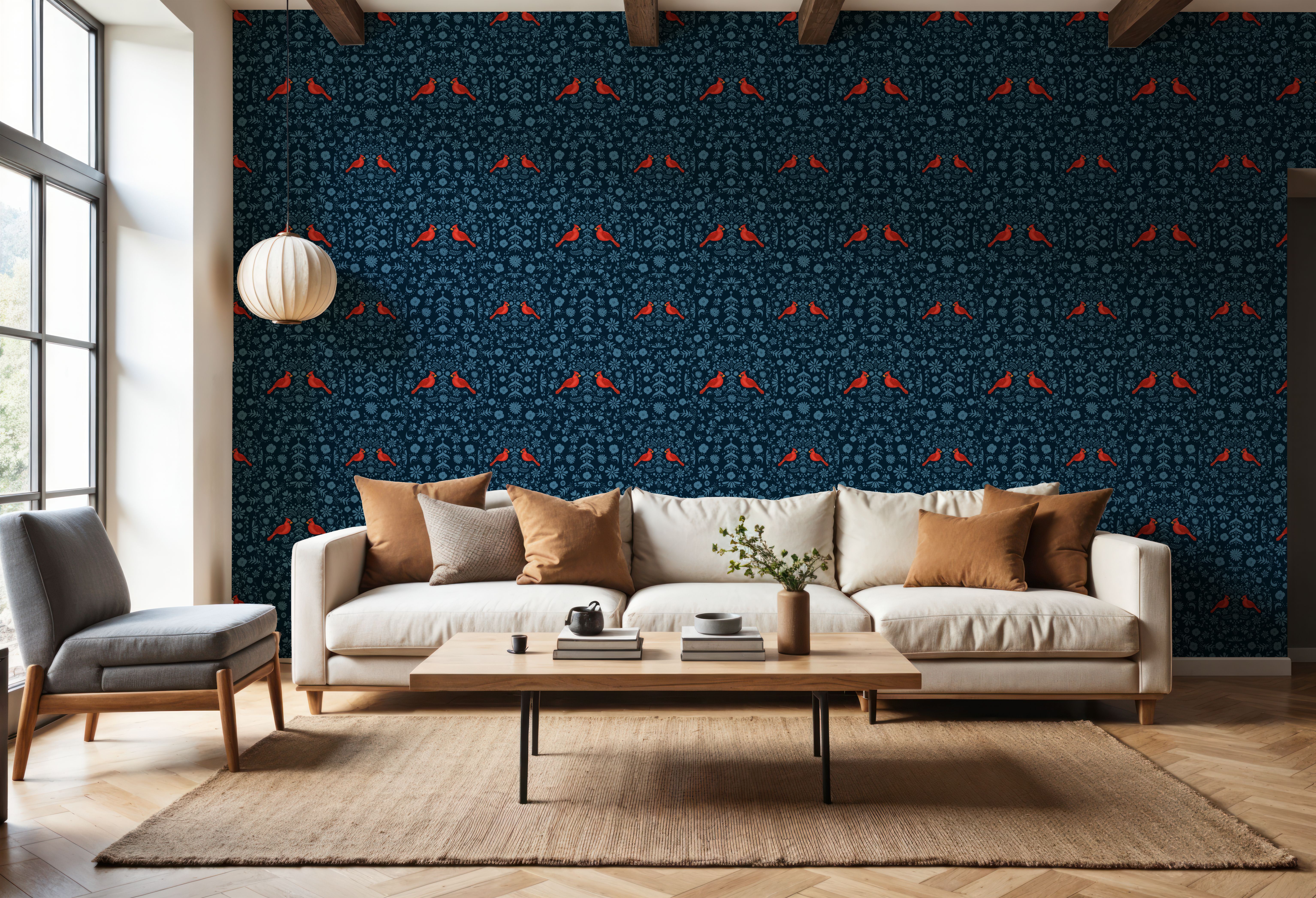 Cardinal Christmas, Blue on Blue