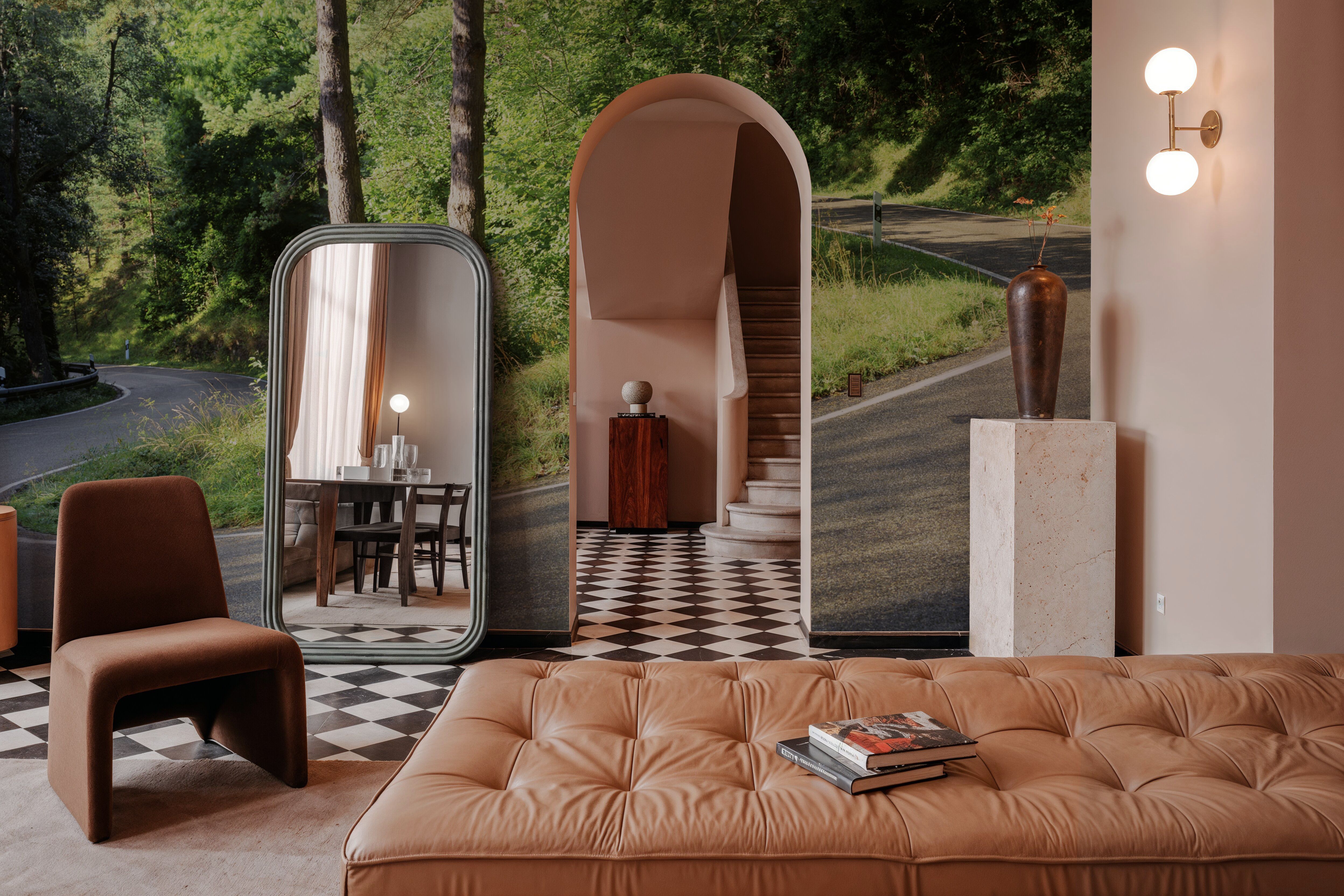 Emerald Woodland Path,, Wallpaper