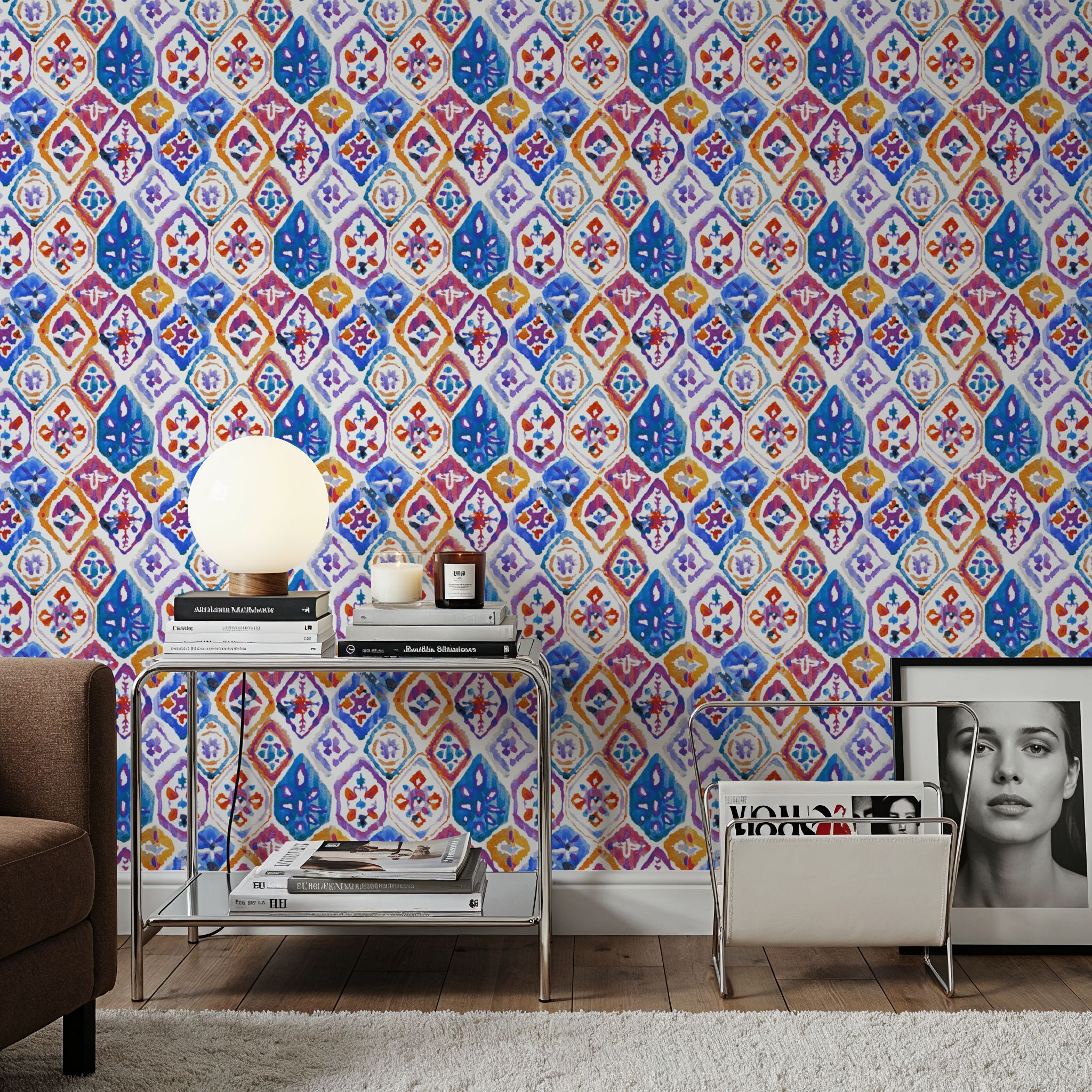 Mozaic Ikat, Wallpaper