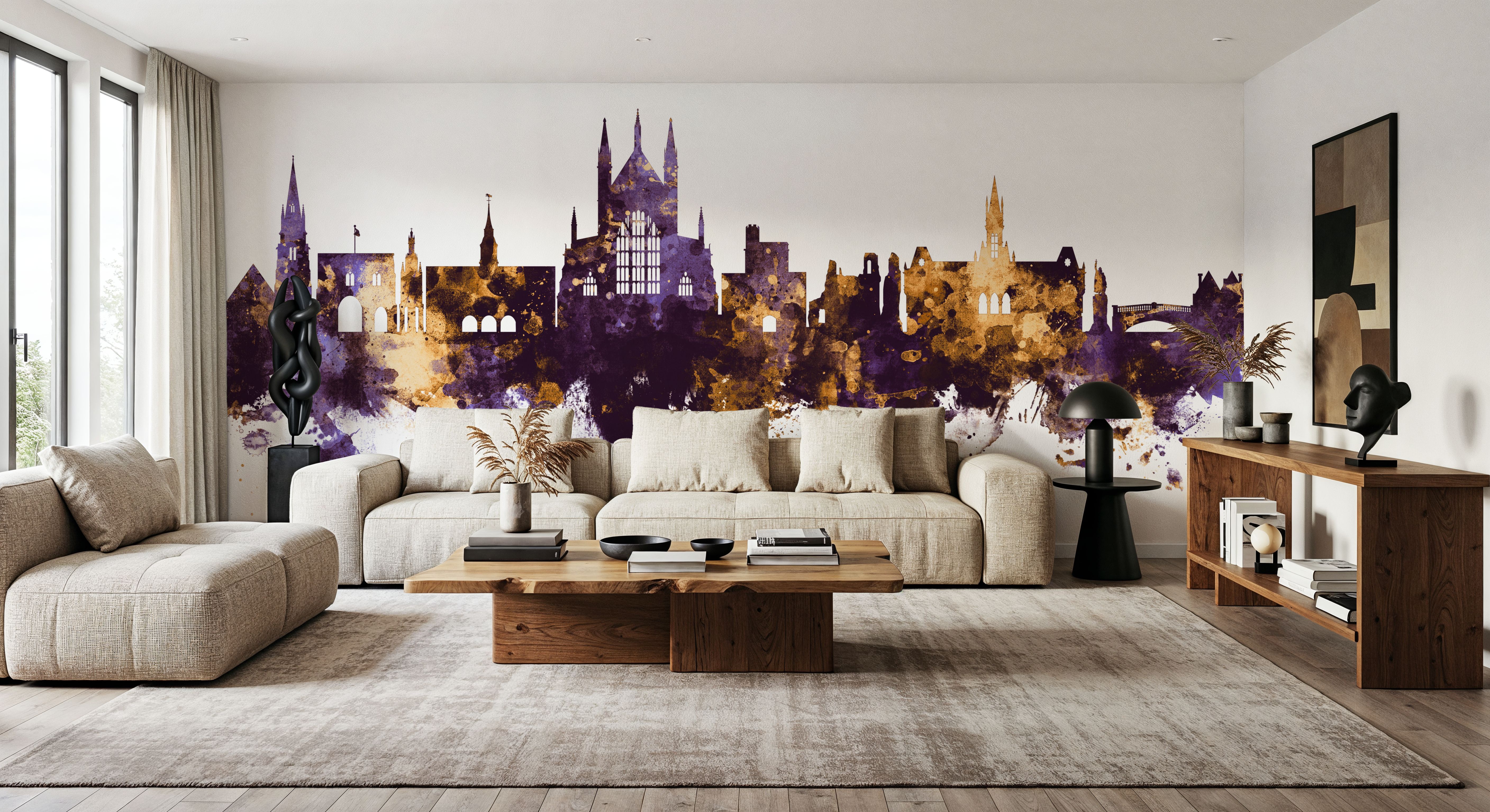 Winchester England Skyline Purple & Gold