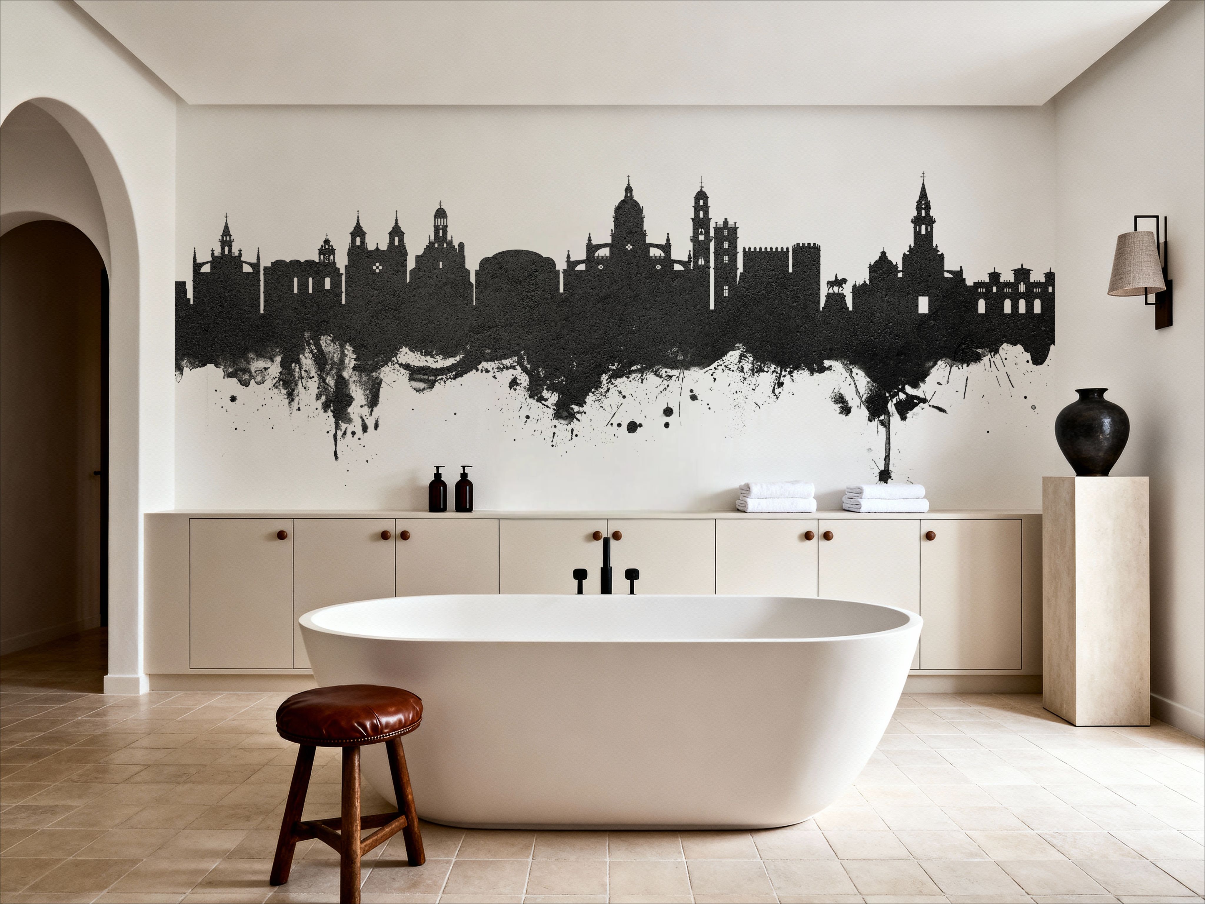 Jerez Spain Skyline Black & White