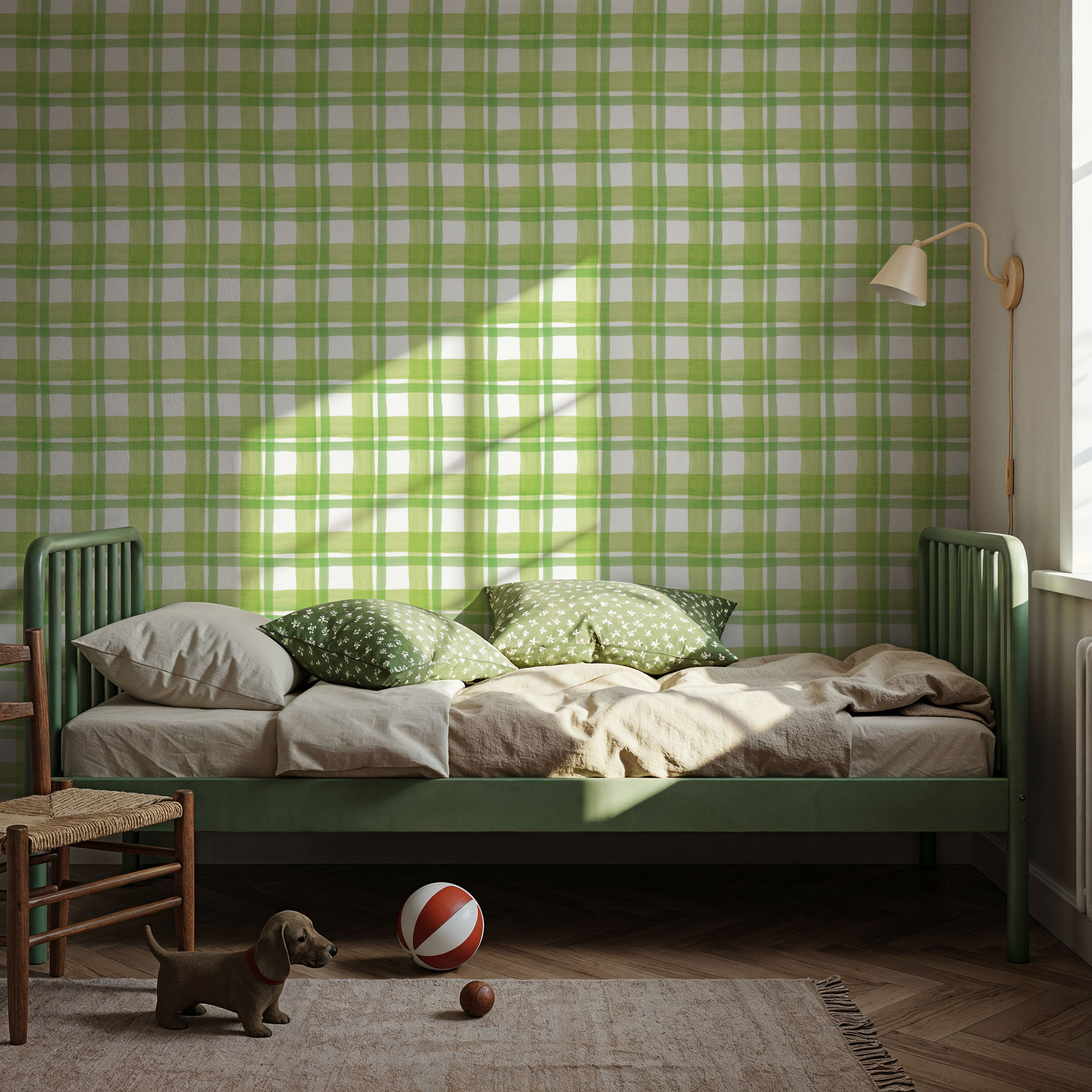 Summer Plaid Green, Wallpaper