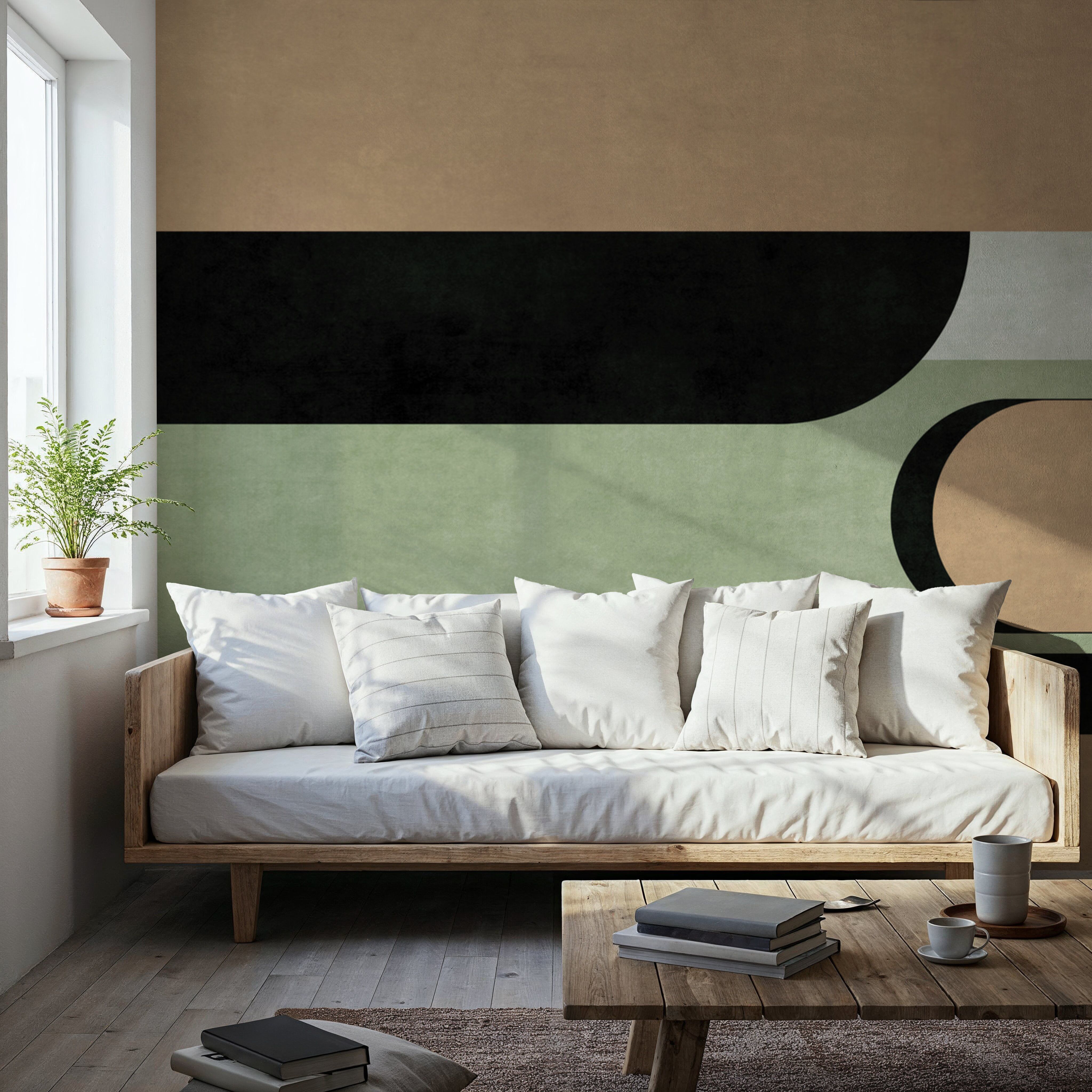 Modern Elements, Beige & Green
