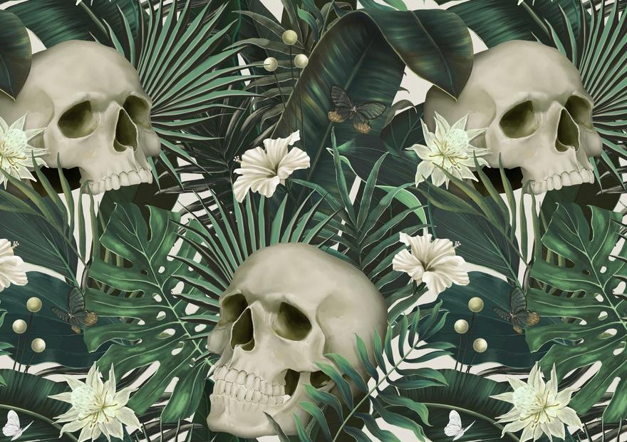 Peonies and Skulls