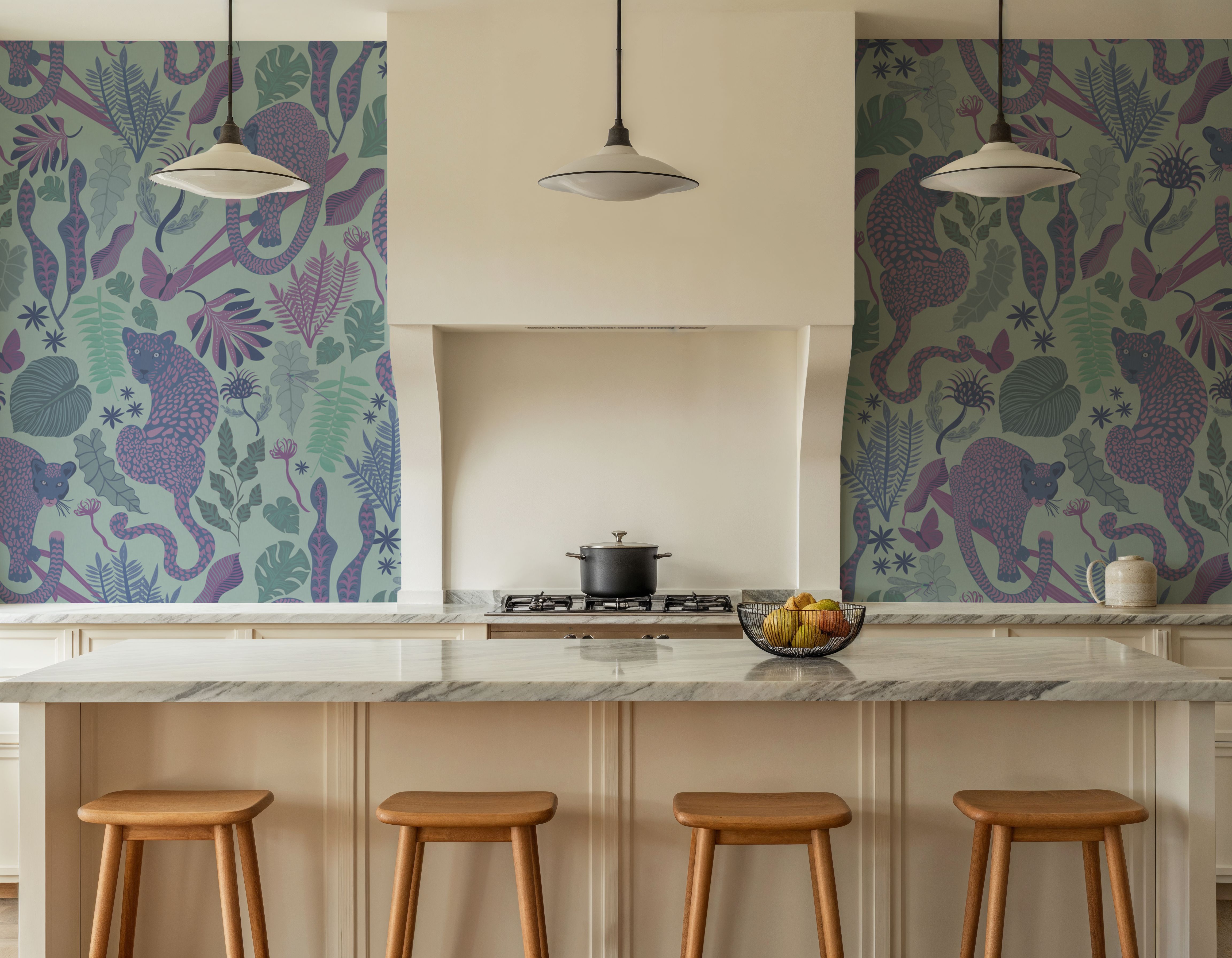 Jungle Leopards Violet & Mint