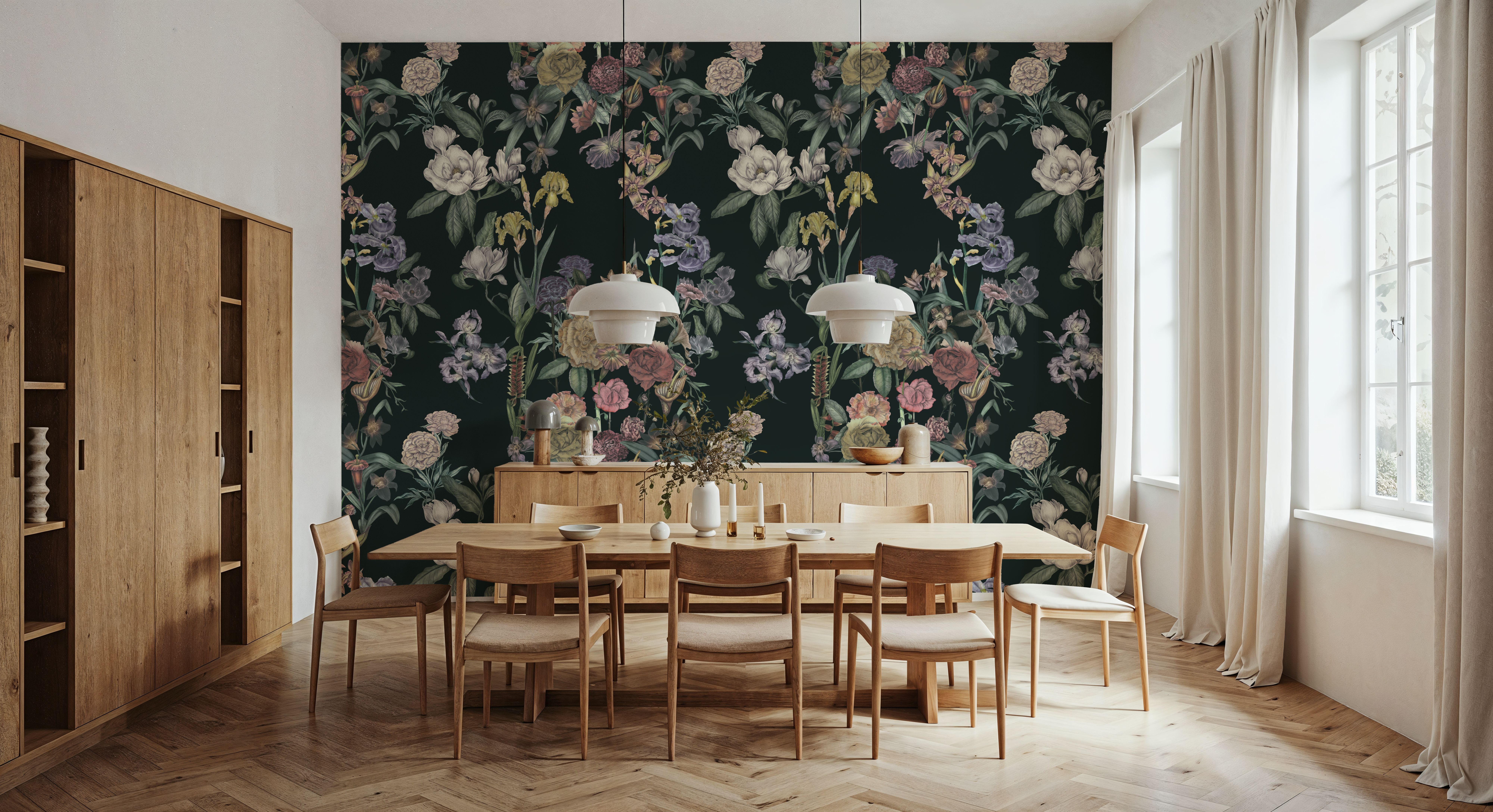 Floral Gaze, Dark Green