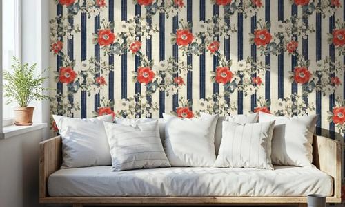 Americana, Stripes and Poppies