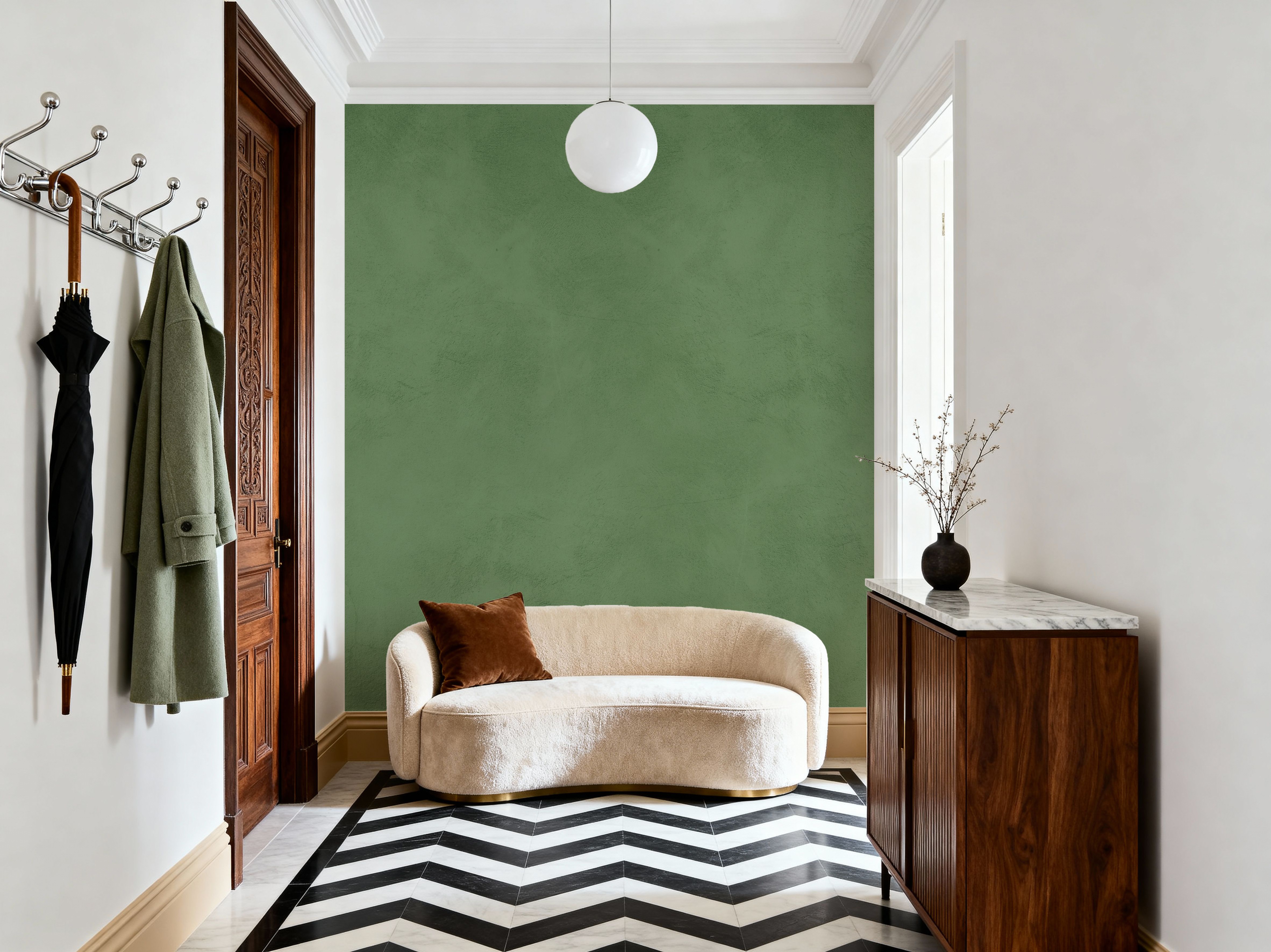 Tuscan Clay, Grass, Wallpaper