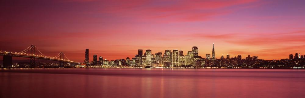 Red Gradient Twilight Metropolis