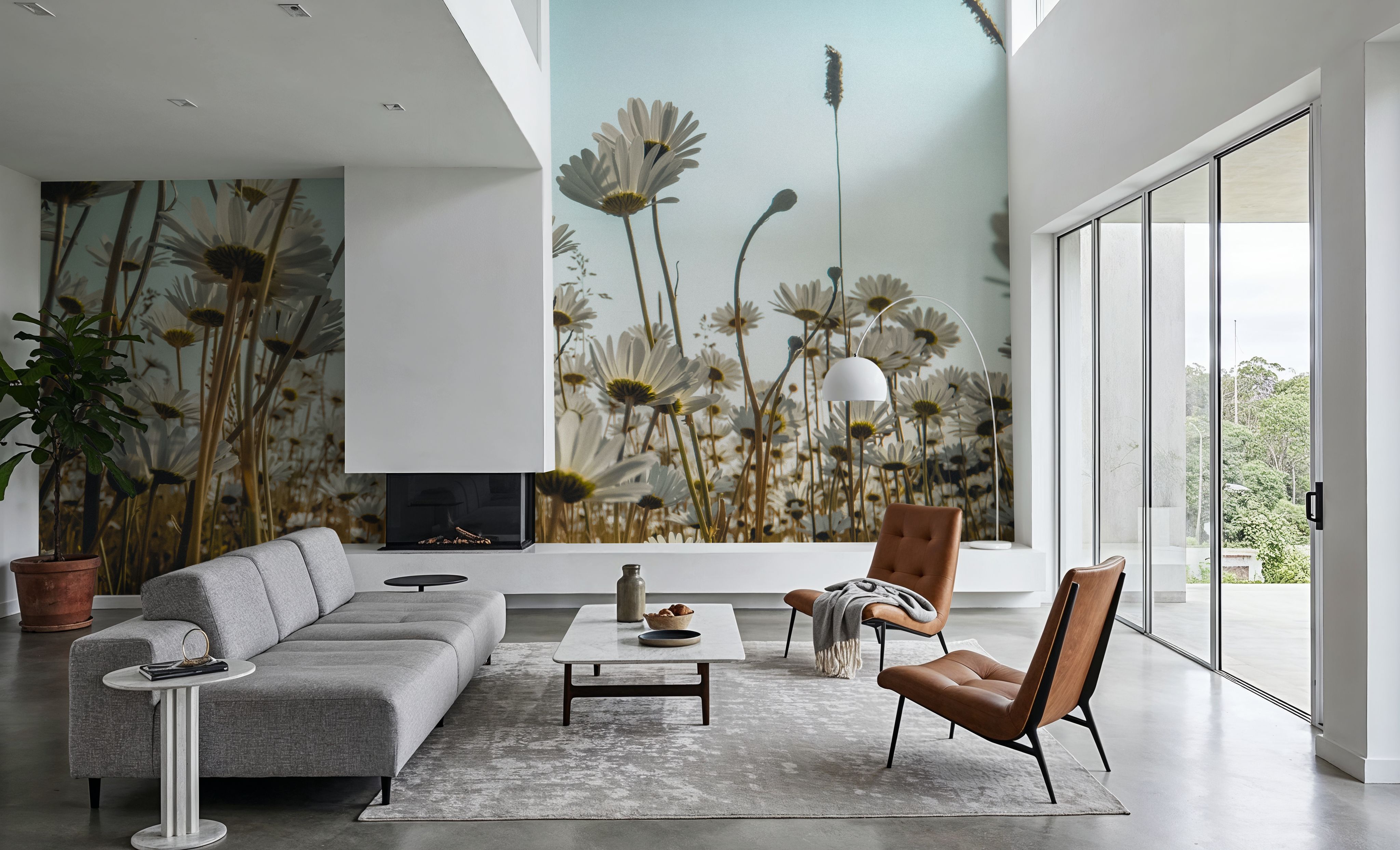 Summer Meadow Daisies, Behang