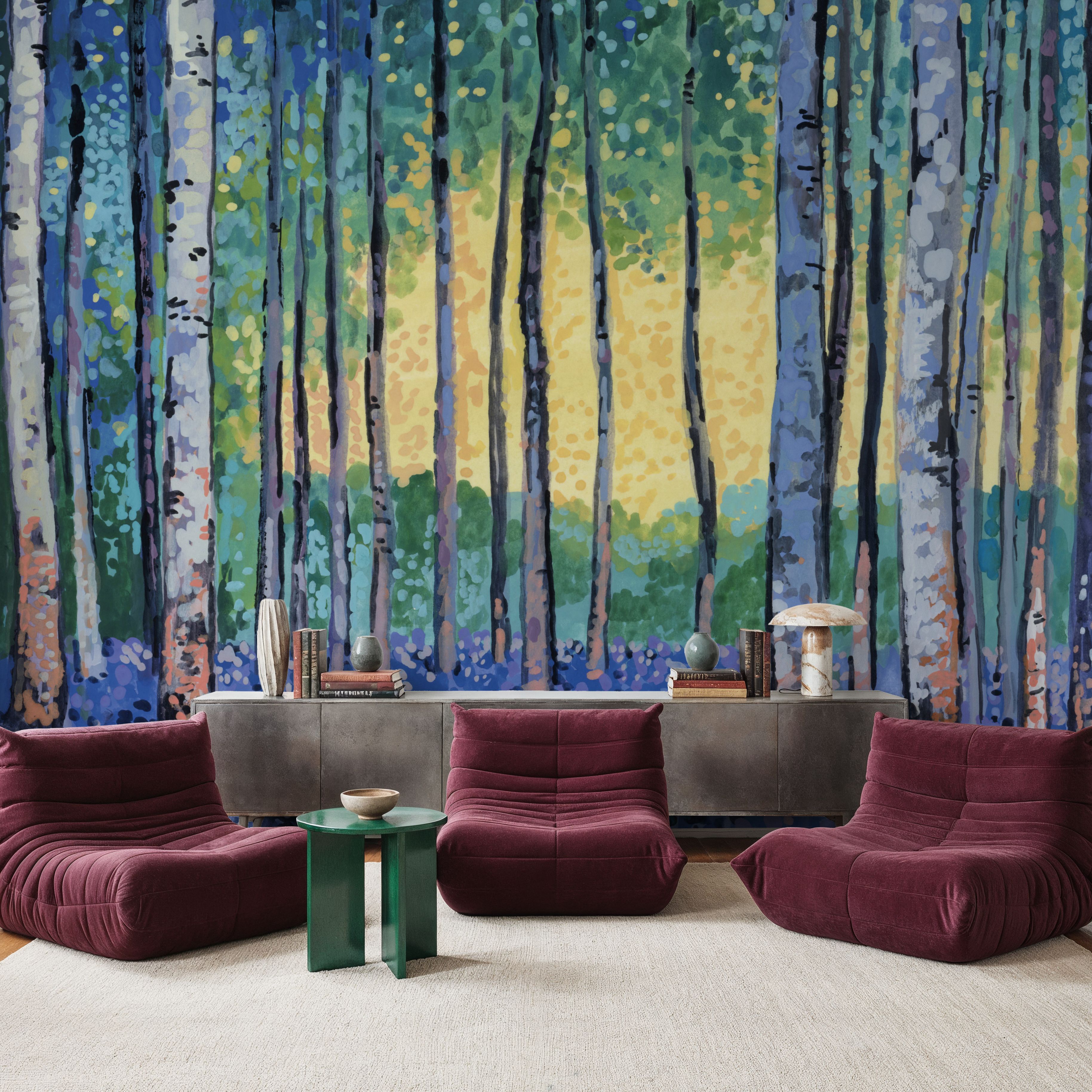 Birch Forest Flower Garden