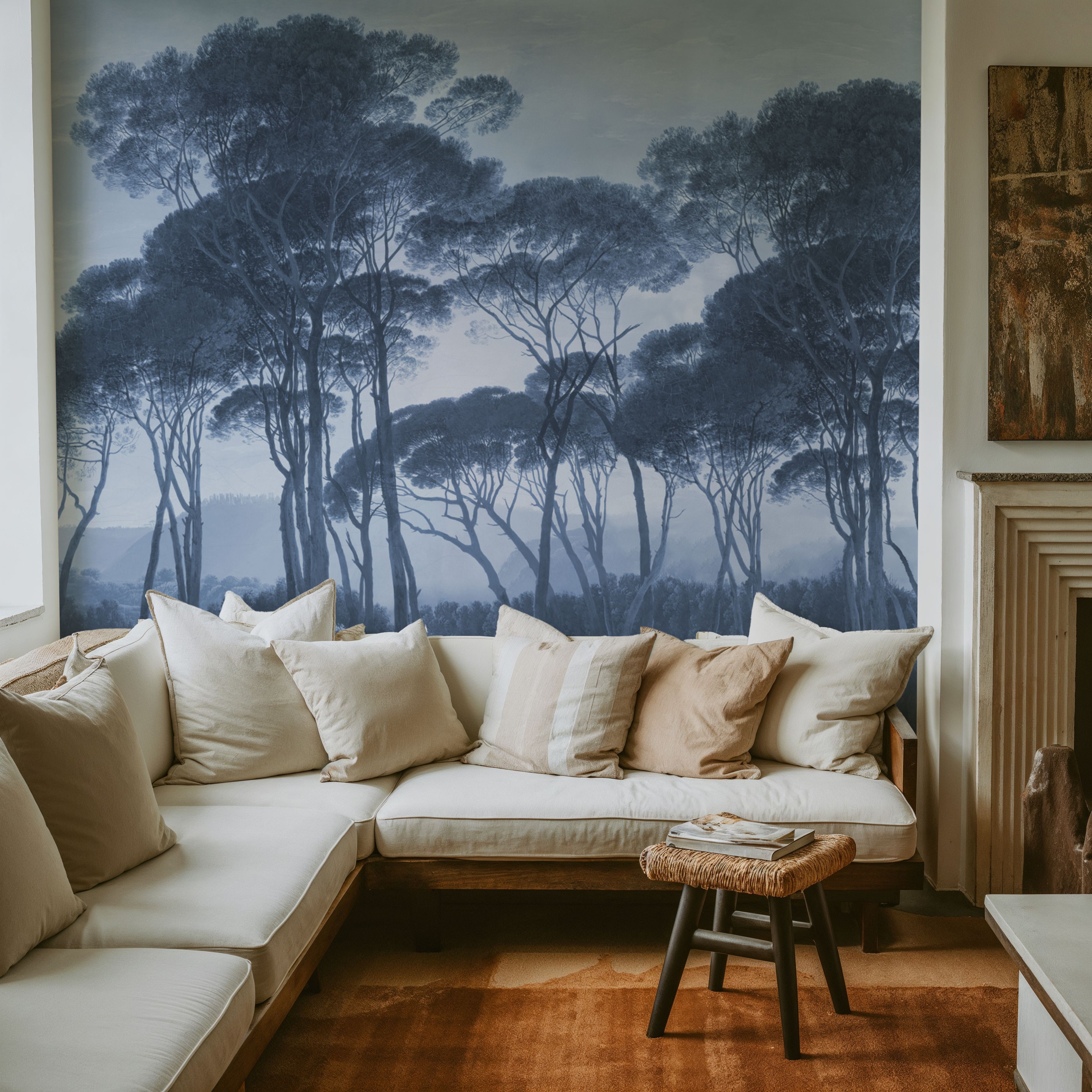 Mediterranean Pine Landscape, Blues