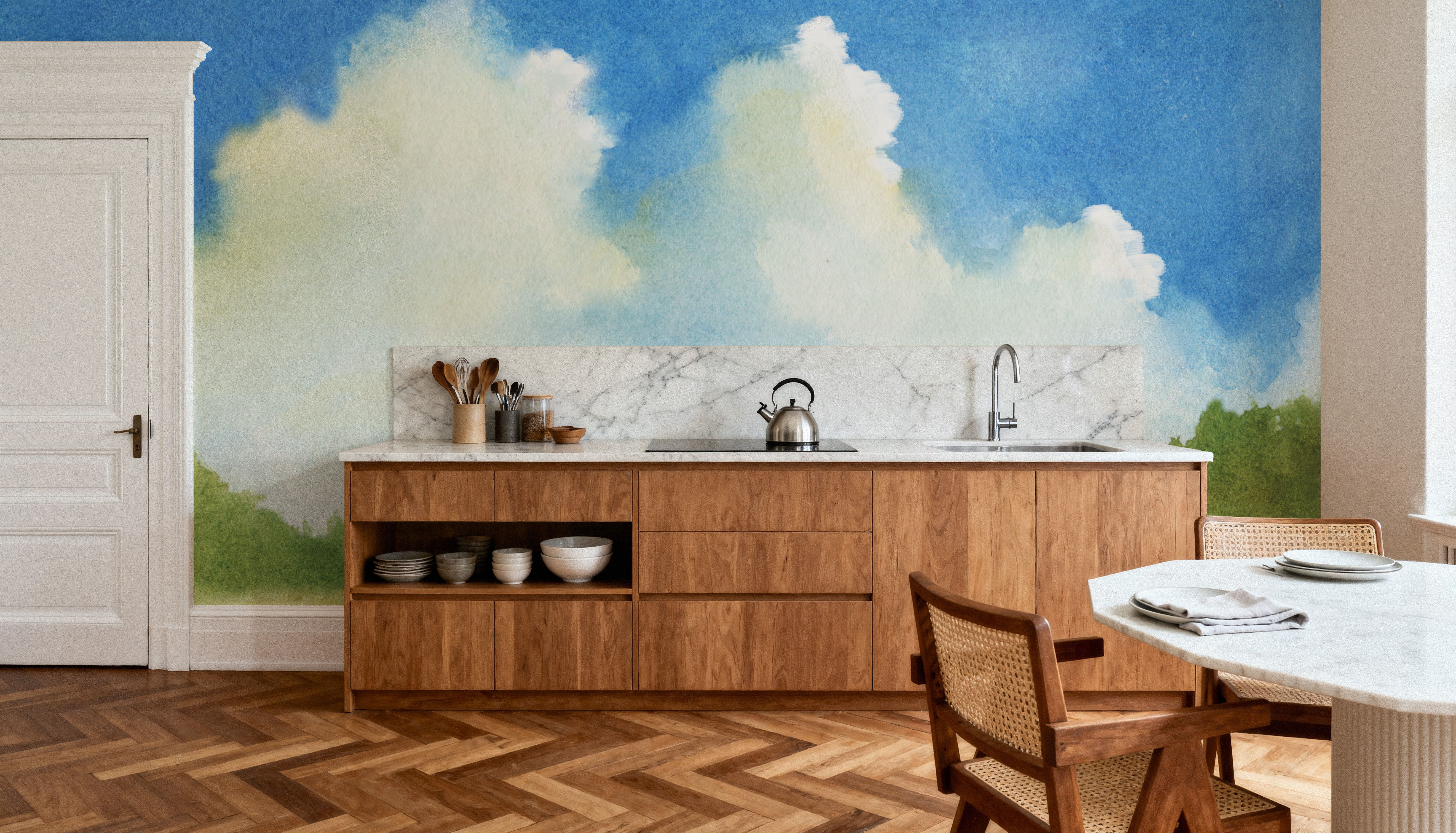 Cloudy Landscape Painting