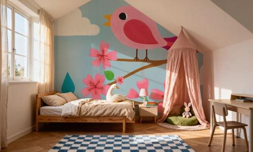 Retro Spring Bird