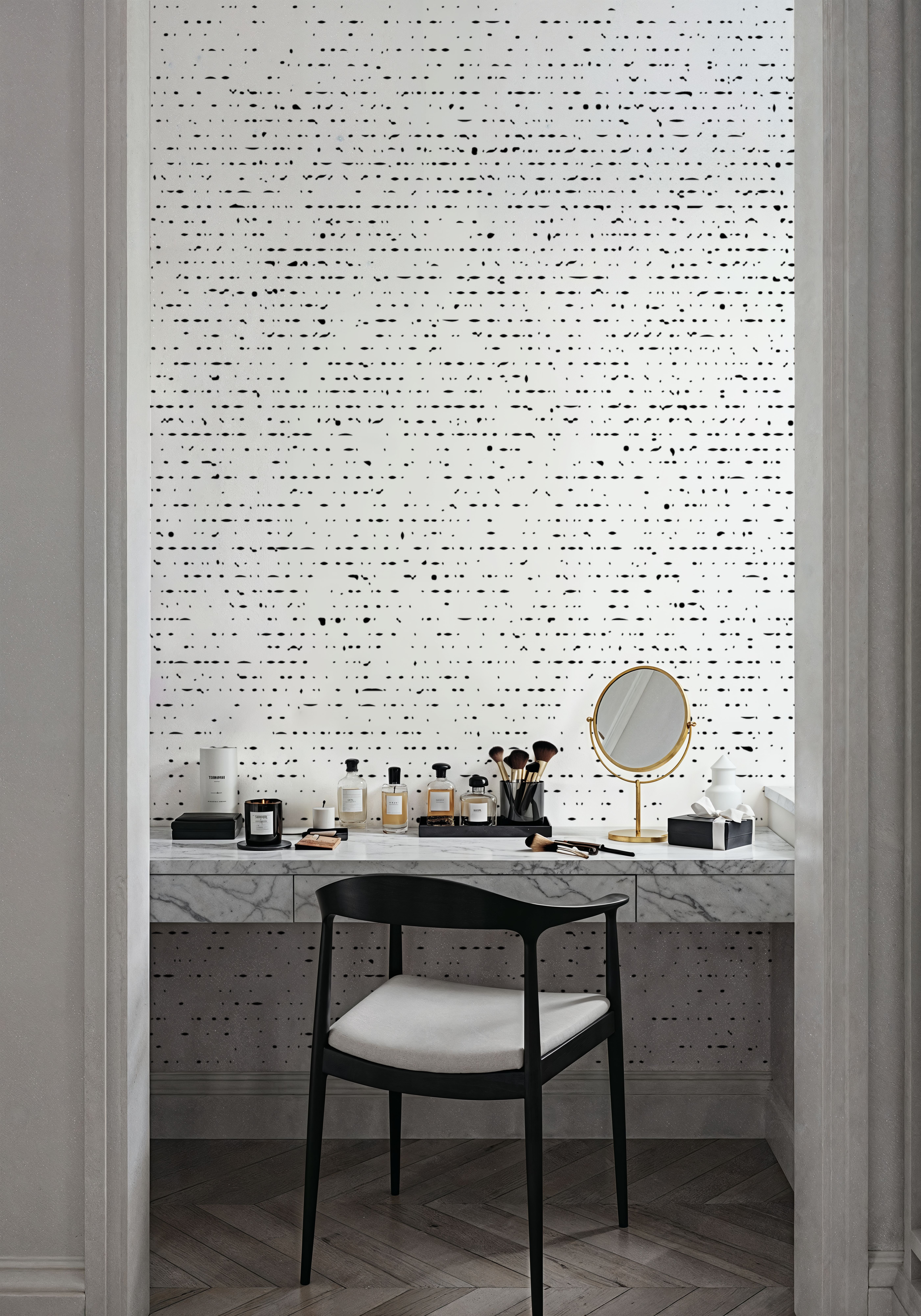 Vertical Distressed Dots