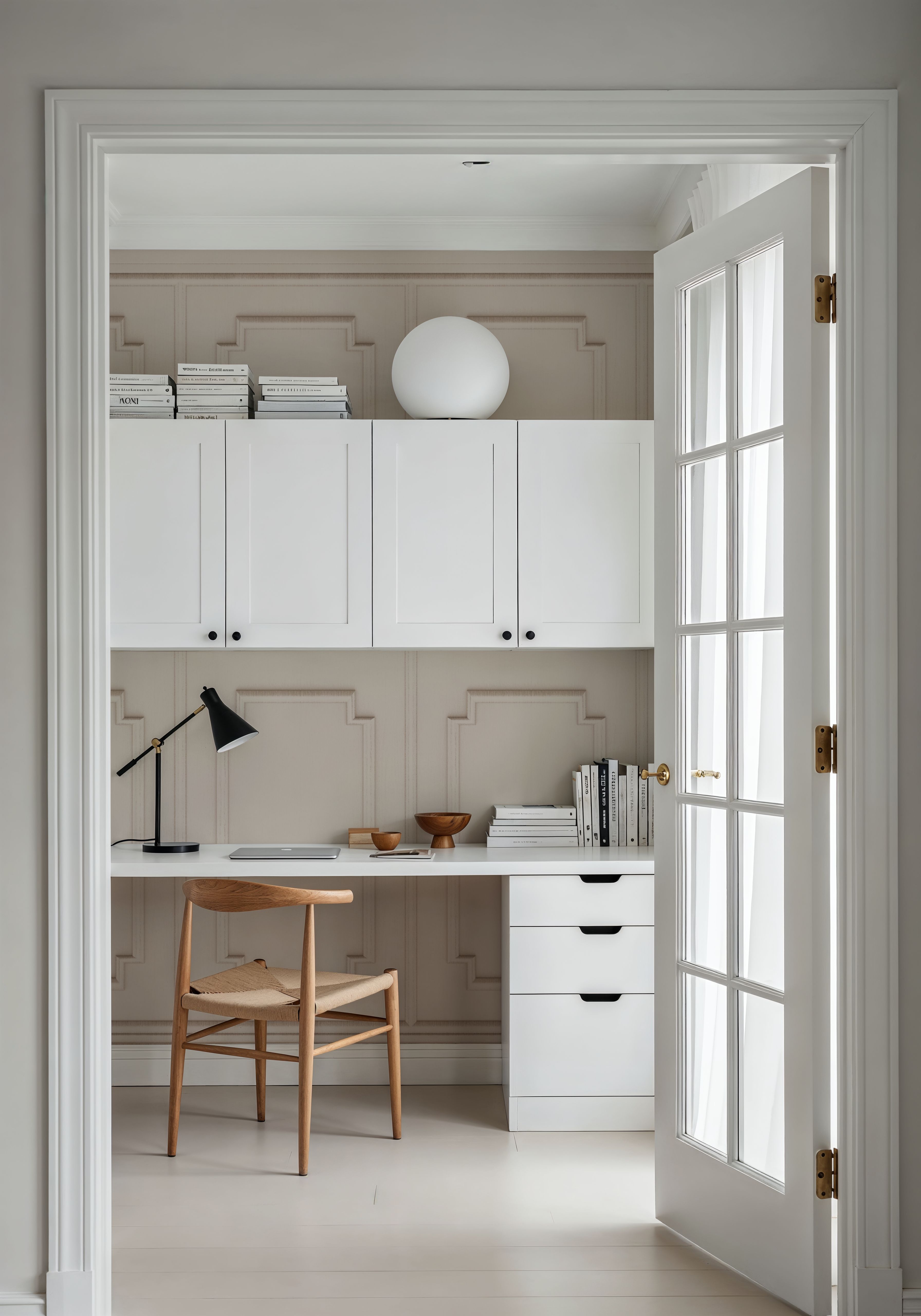 Faux Wall Panel Moulding, Beige