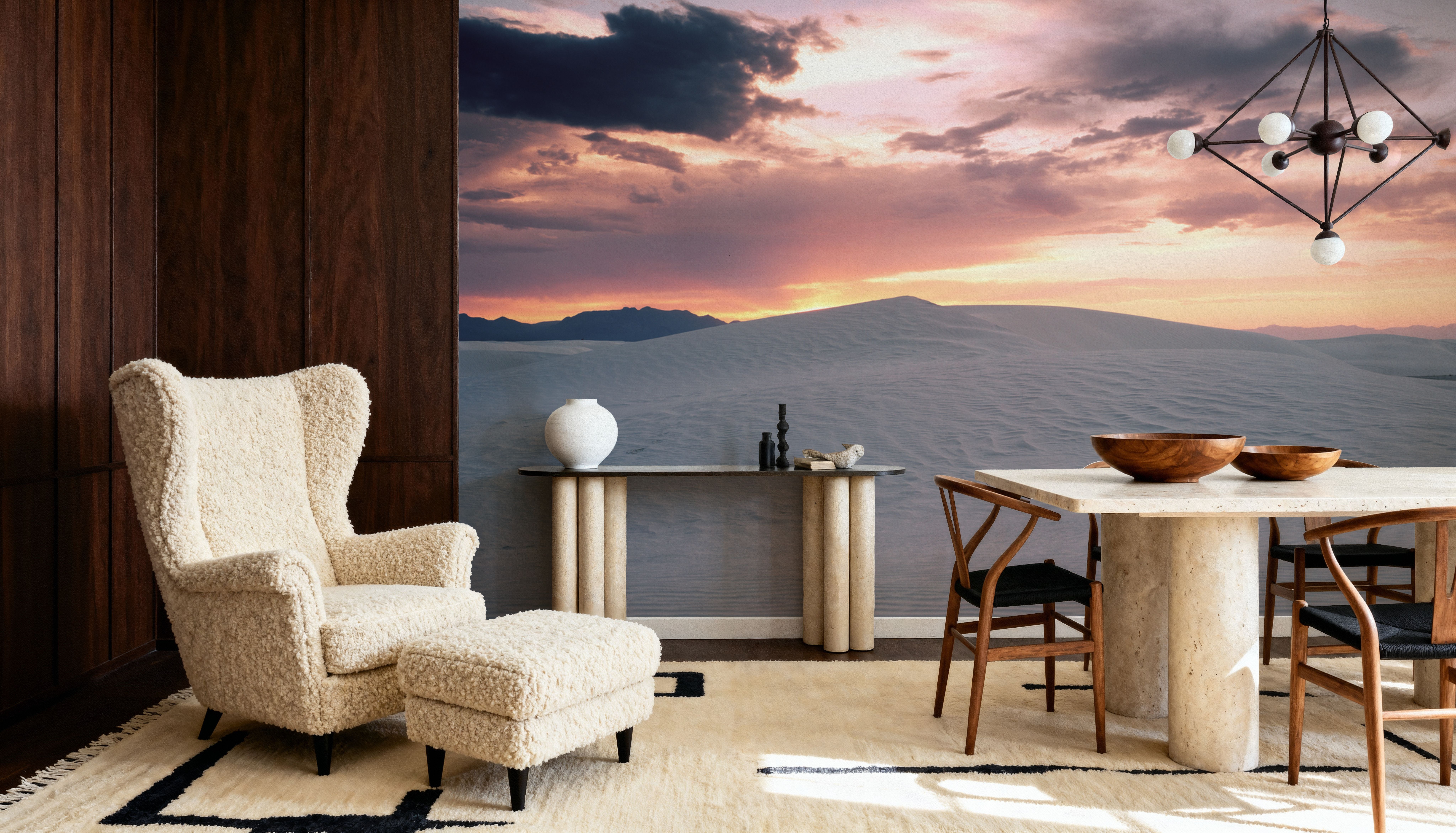 White Dunes at Twilight, Papel pintado