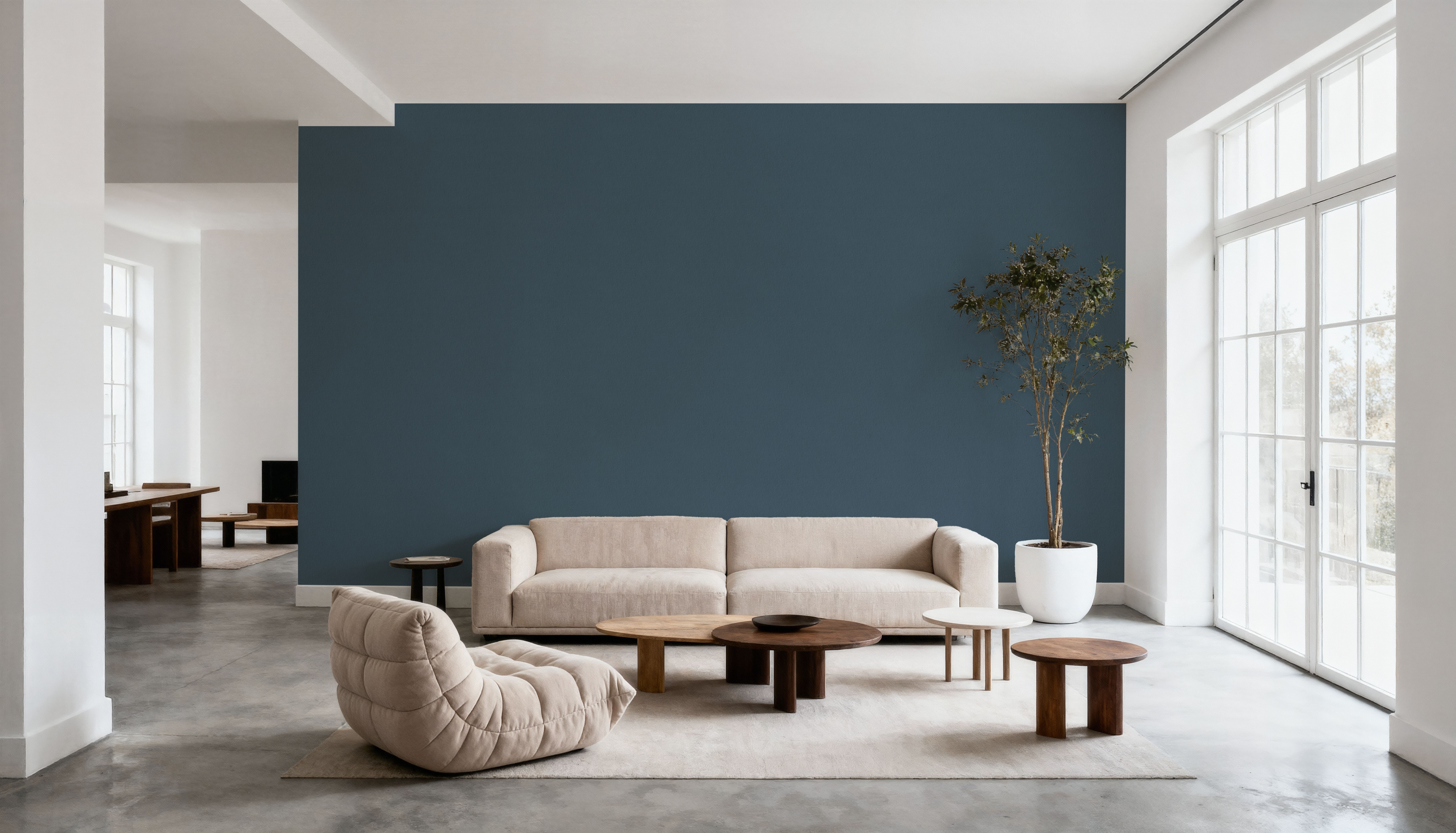 Faux Sand Stucco Finish, Aegean Blue