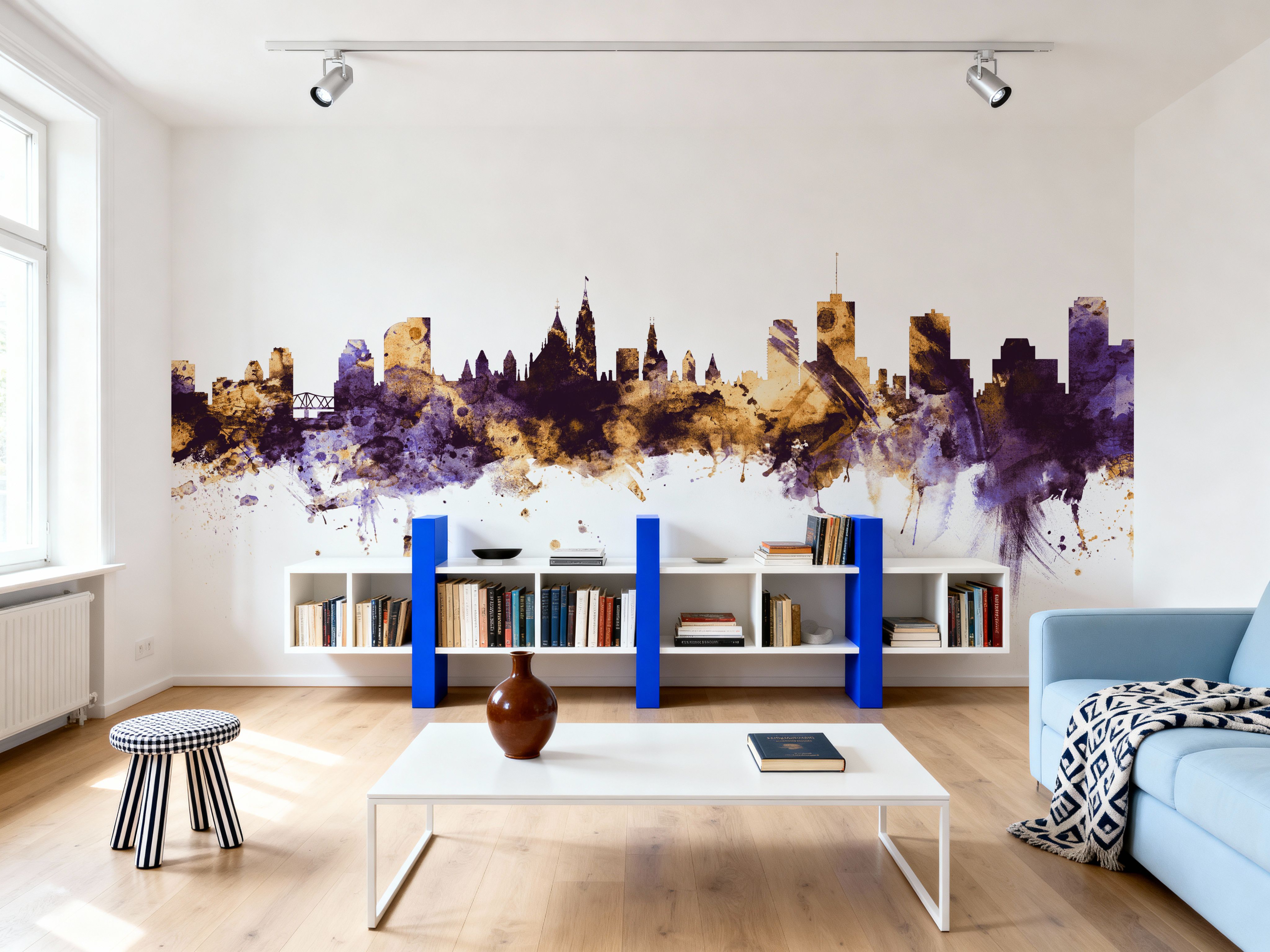 Ottowa Canada Skyline Purple & Gold