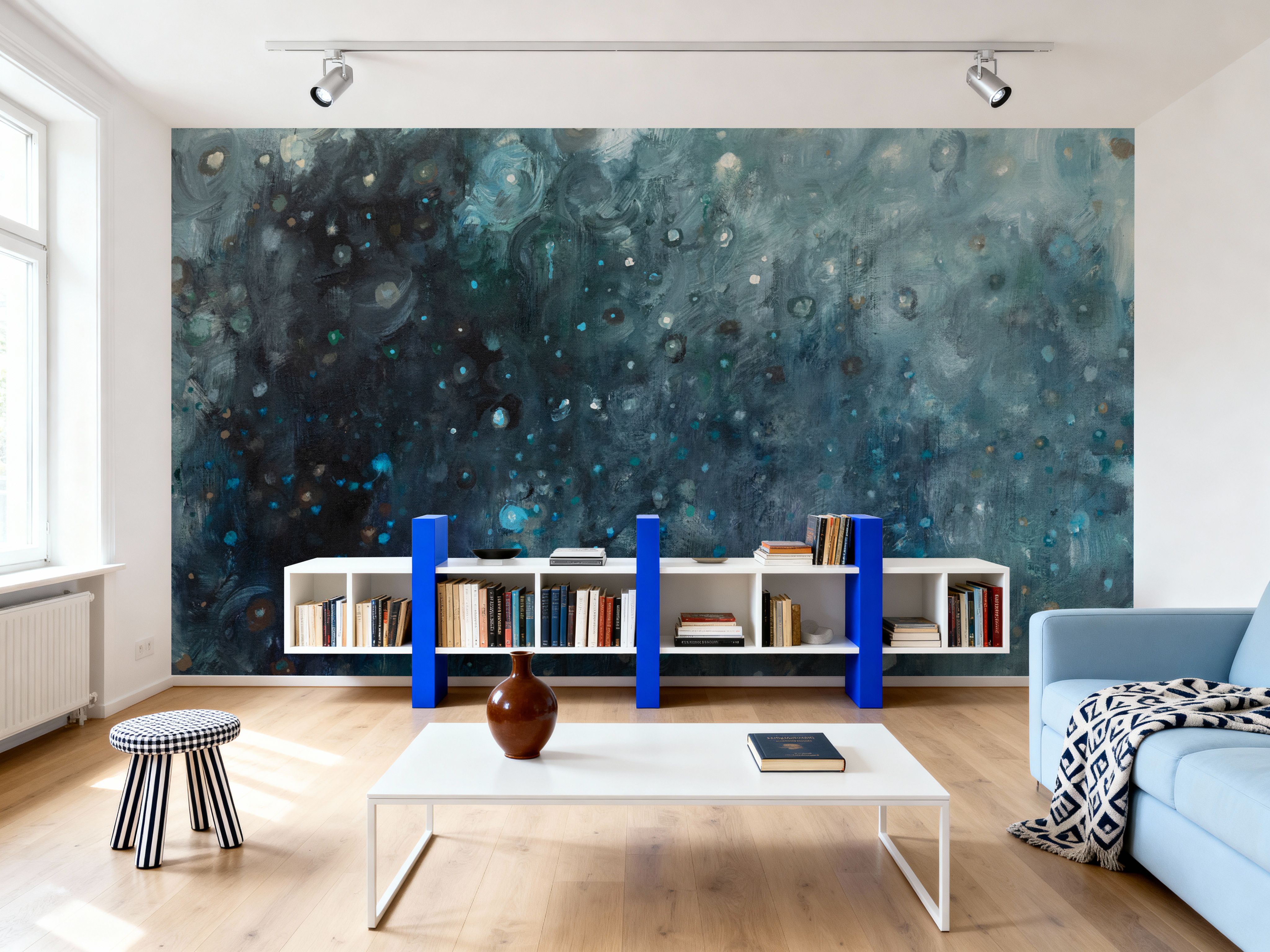 Rain in Gray and Blue