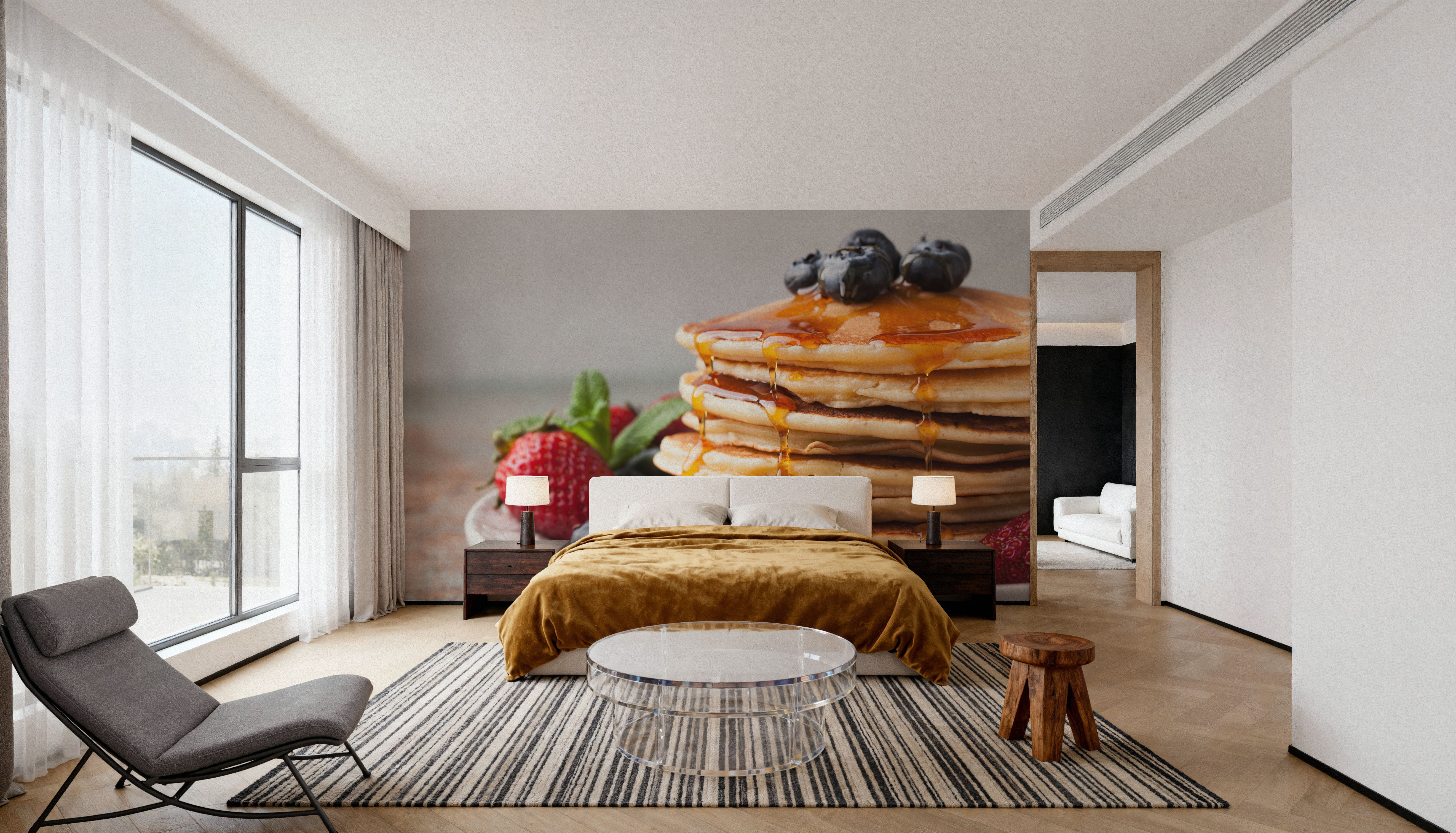 Stack of Pancakes with Syrup