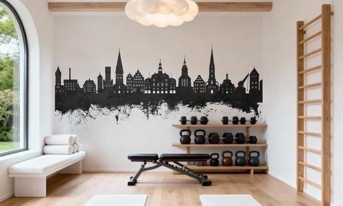 Lüneburg Germany Skyline Black & White