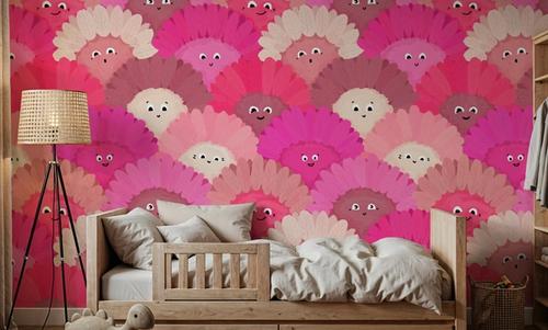 Cute Pink Flower Faces