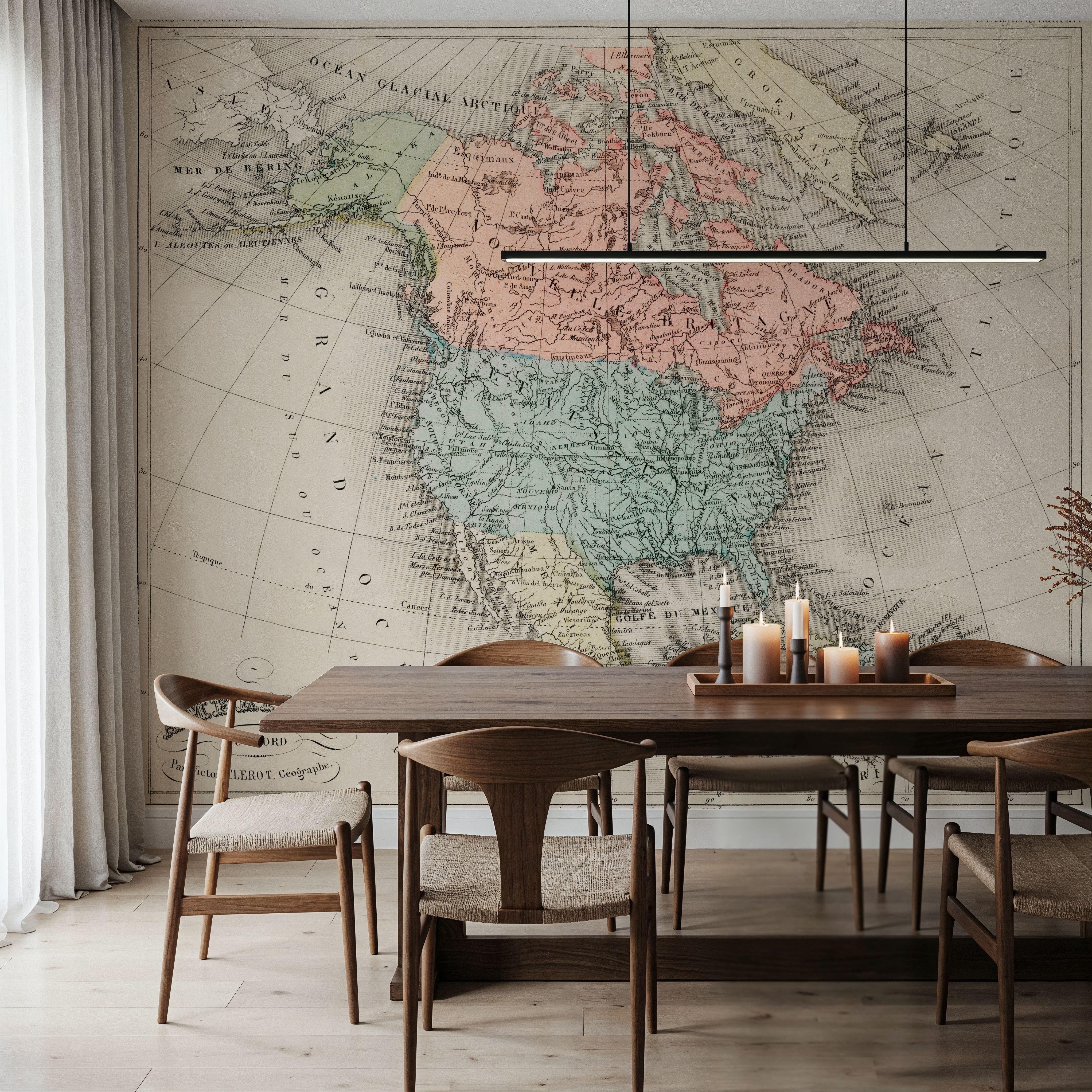 "Amerique Du Nord" From Atlas Universel By Arthème Fayard