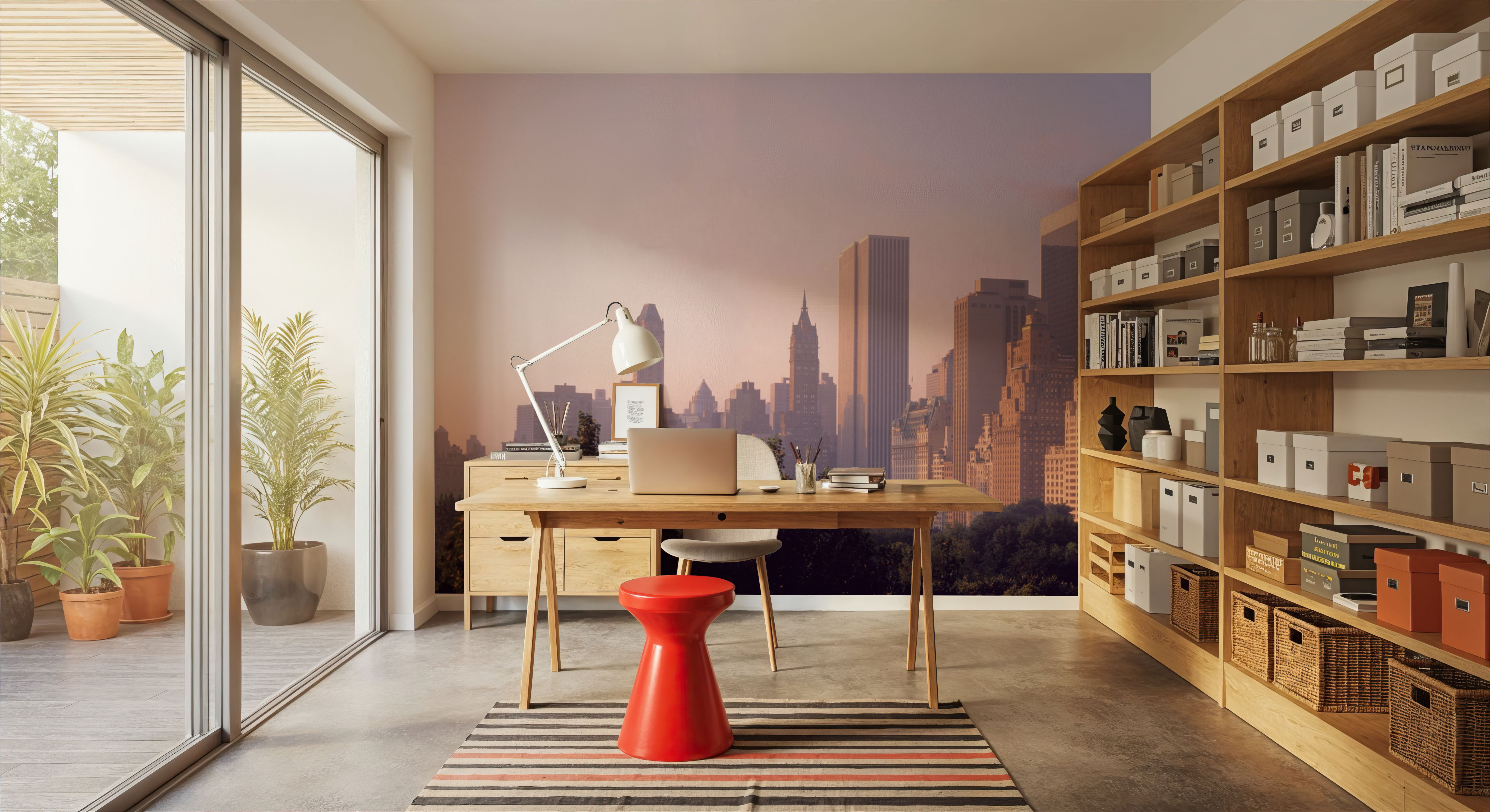 Sunset Skyline, Papel pintado